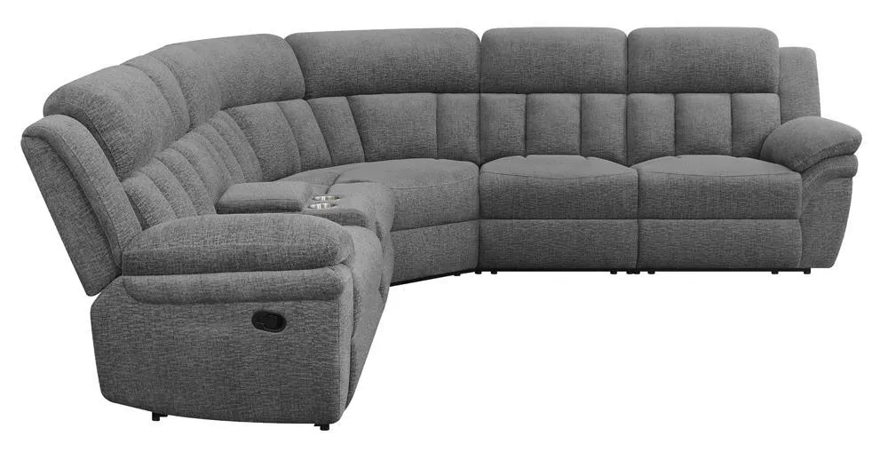 Bahrain Charcoal 6-piece Modular Reclining Sectional Sofa - Image 6