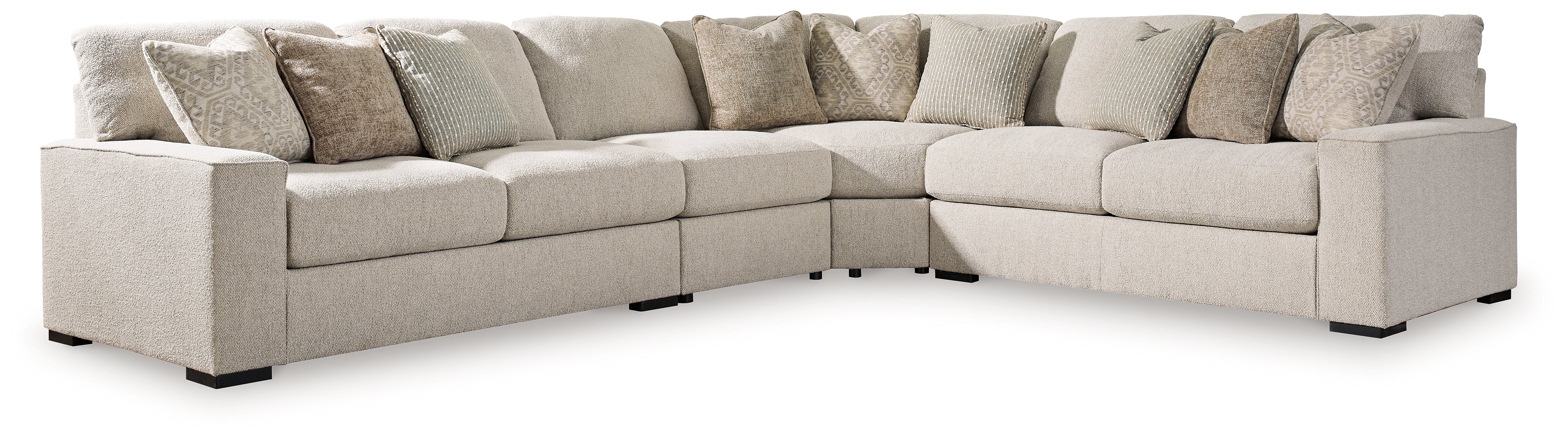 Ballyton Sand 4-Piece Sectional with Ottoman - Image 3