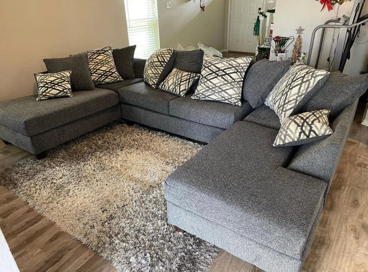 Balyton Steel Double Chaise Sectional - Image 2