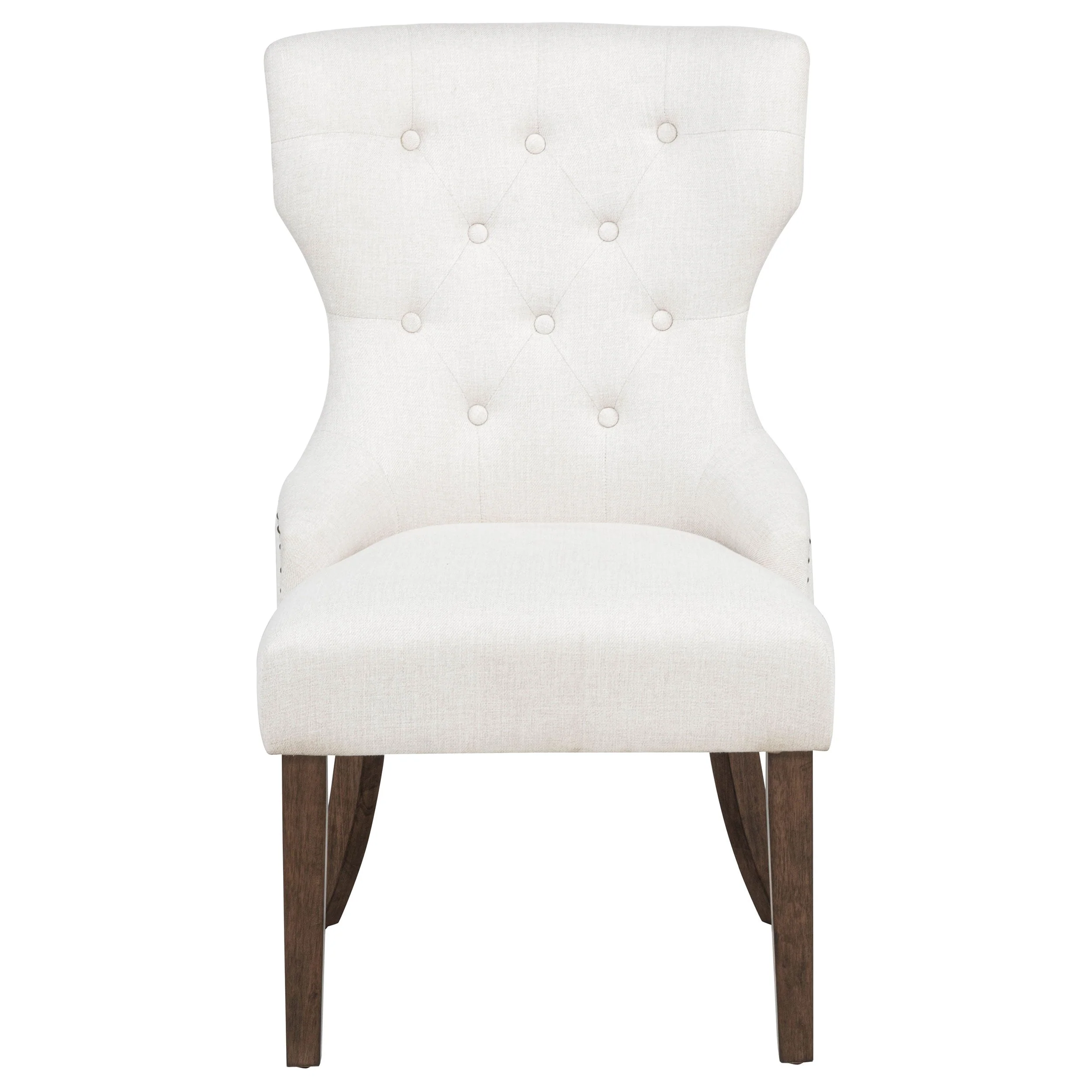 Baney Cream/Dark Oak Fabric Upholstered Dining Side Chair - Image 3