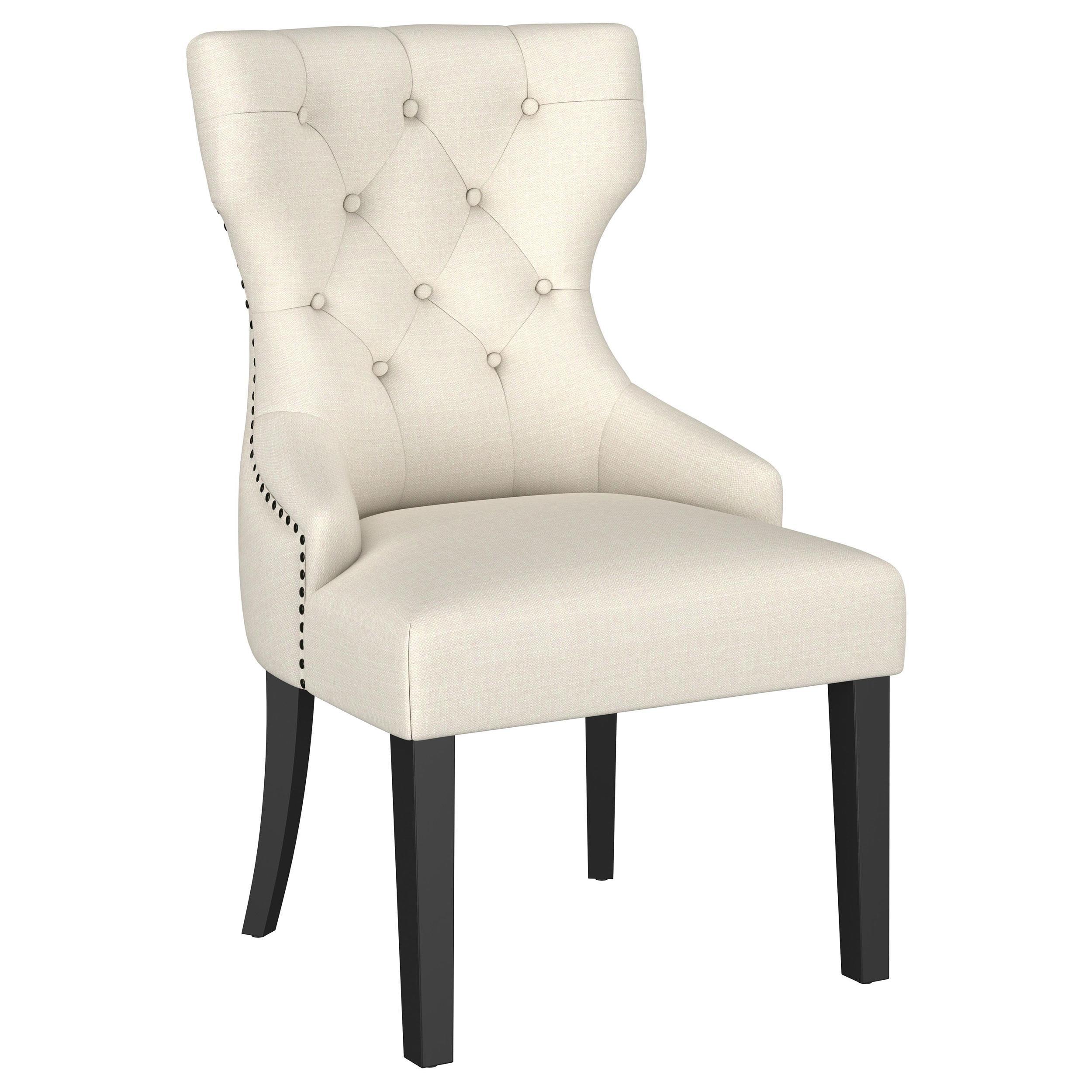 Baney Upholstered Parson Dining Side Chair with Tufted Back Beige - Image 9