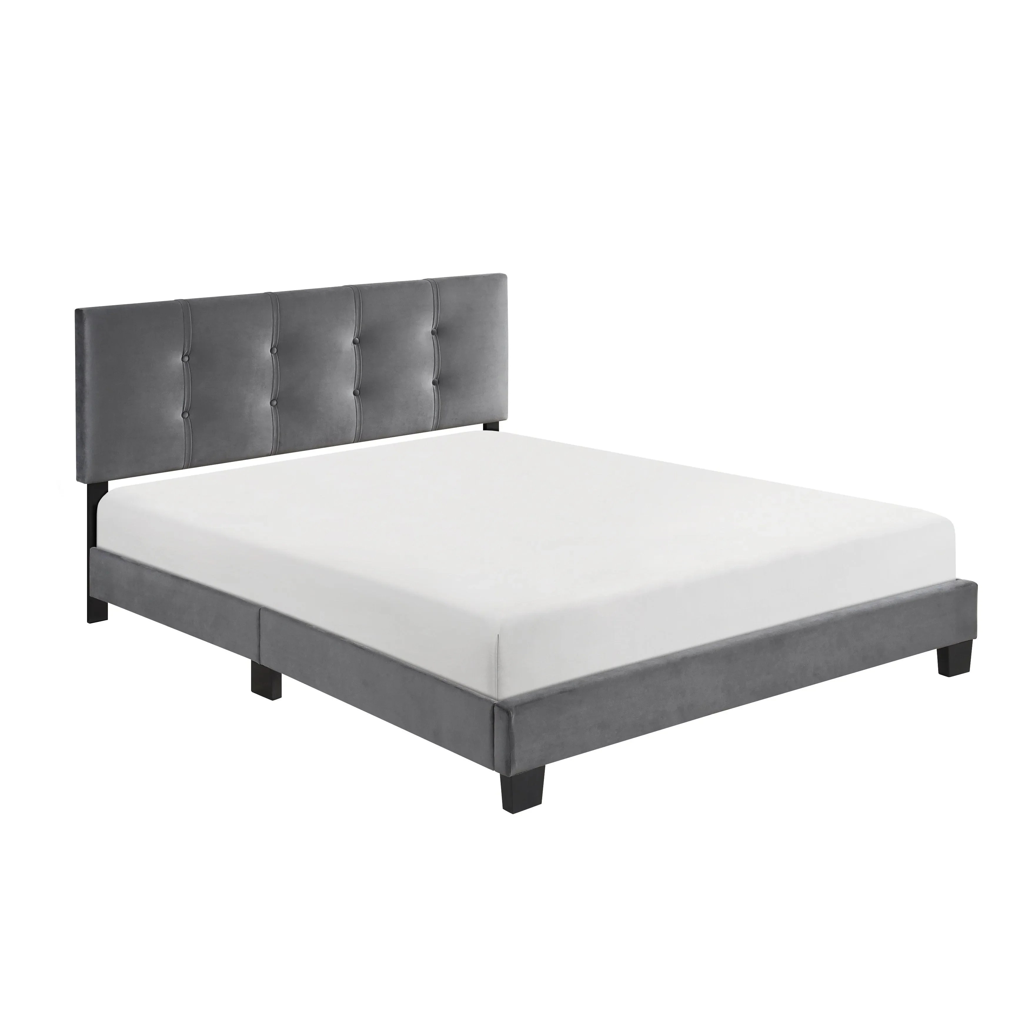 Bari Dark Gray Queen Platform Bed - Image 8
