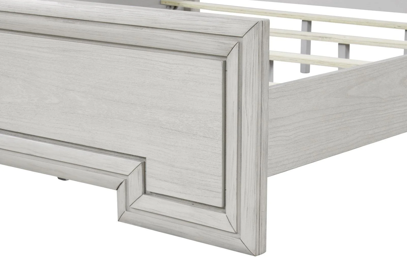 Basilone Rustic White Queen Bed - Image 4