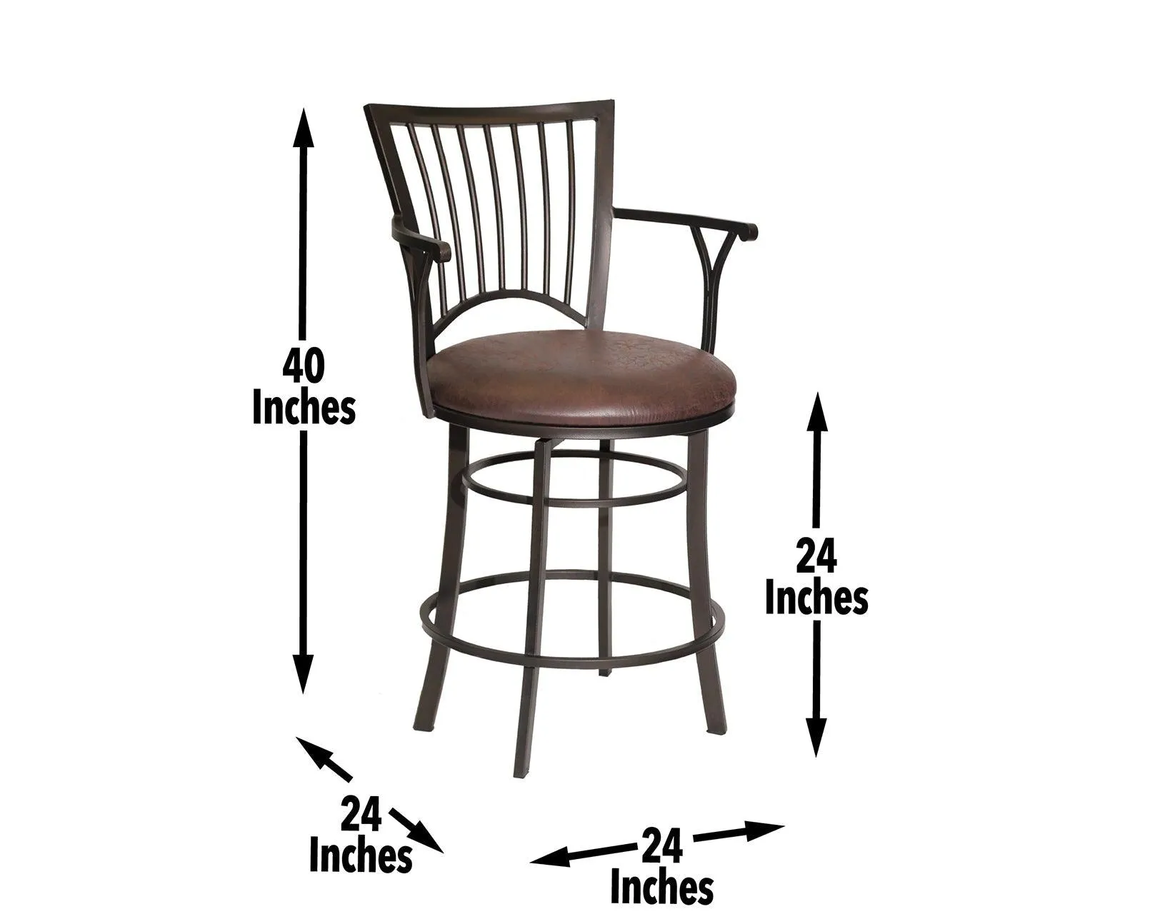 Bayview 24″ Counter Stool, Swivel - Image 8