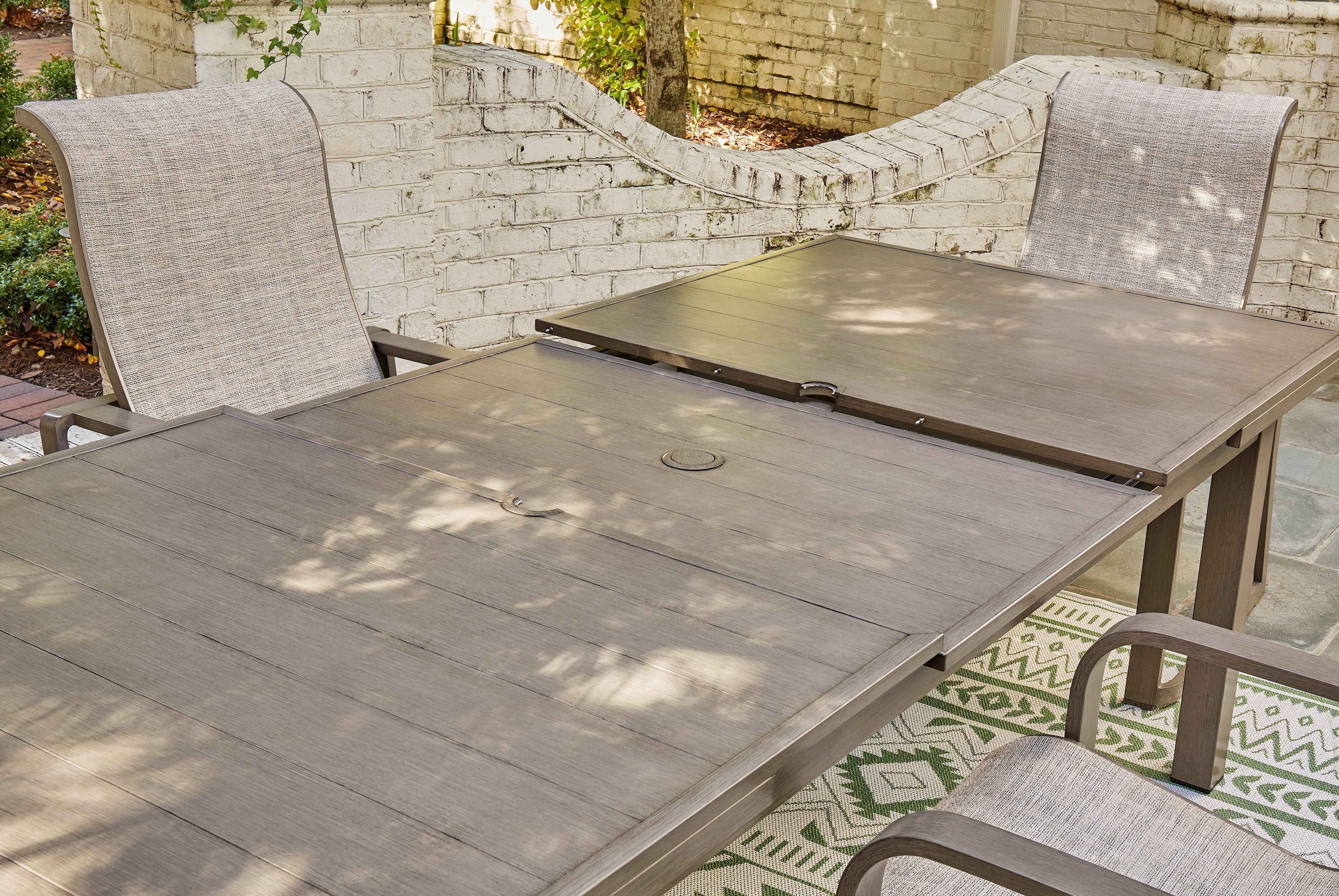 Beach Front Beige Outdoor Dining Table - Image 11