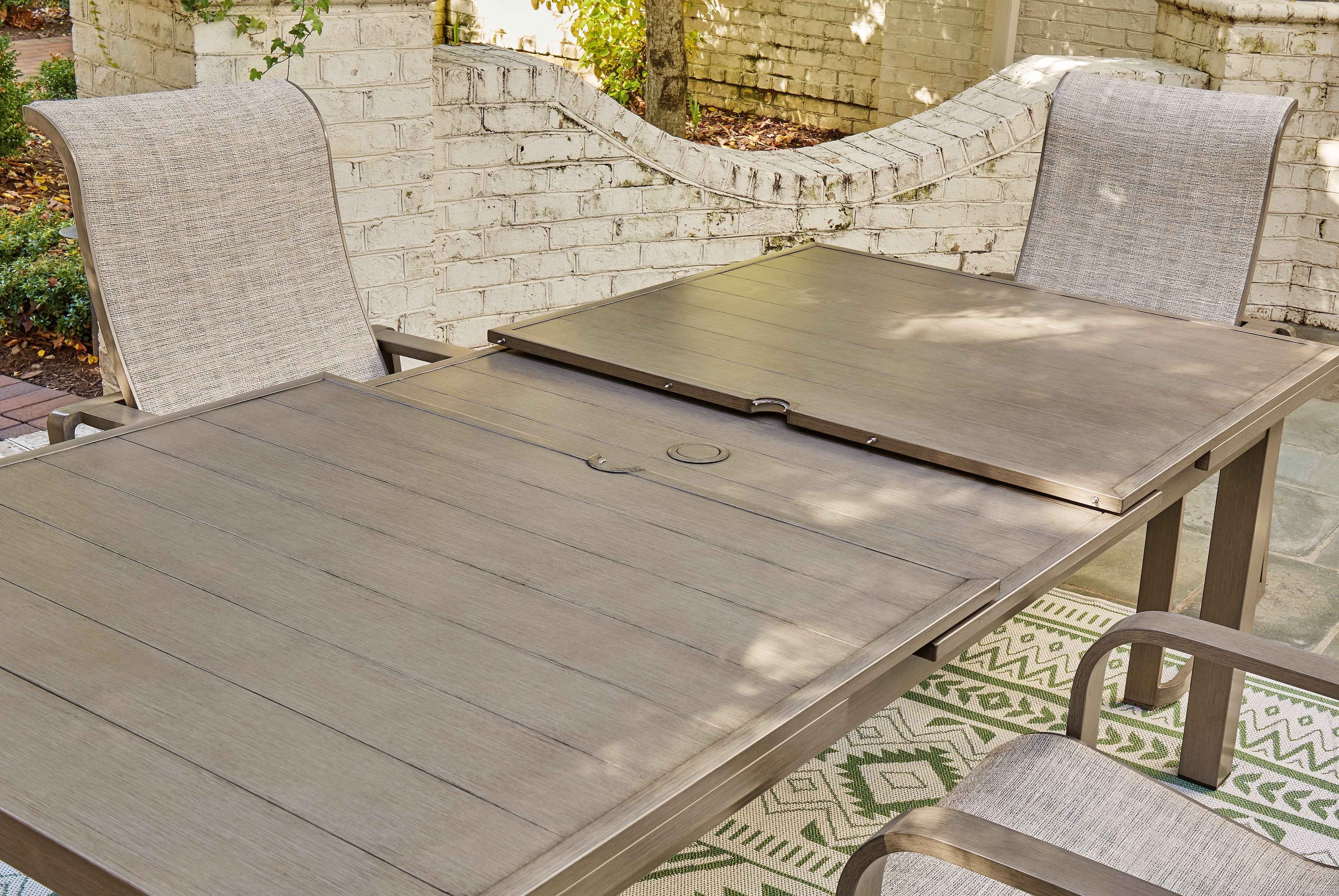 Beach Front Beige Outdoor Dining Table - Image 12