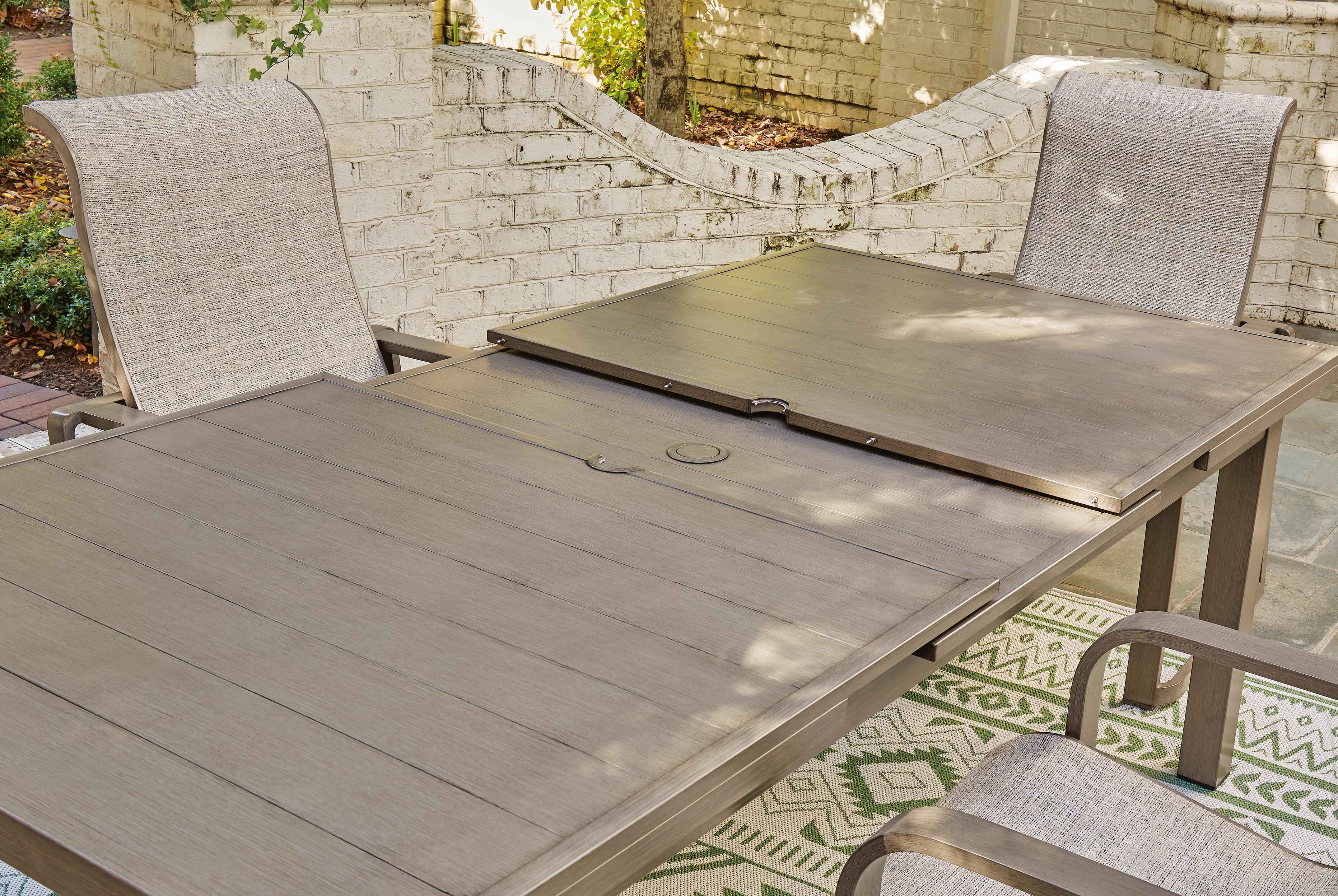 Beach Front Beige Outdoor Dining Table - Image 17