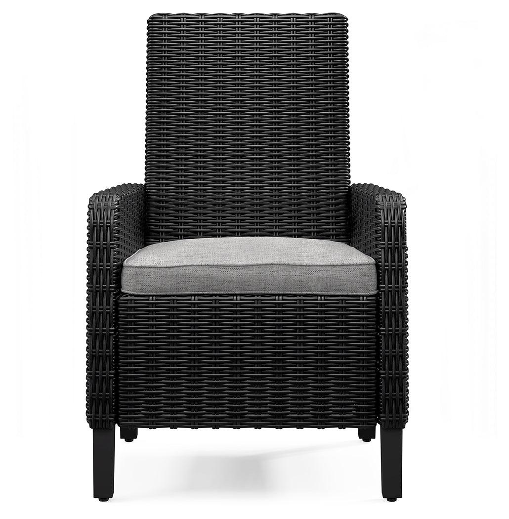 Beachcroft Black/Light Gray Outdoor Arm Chair with Cushion - Image 5