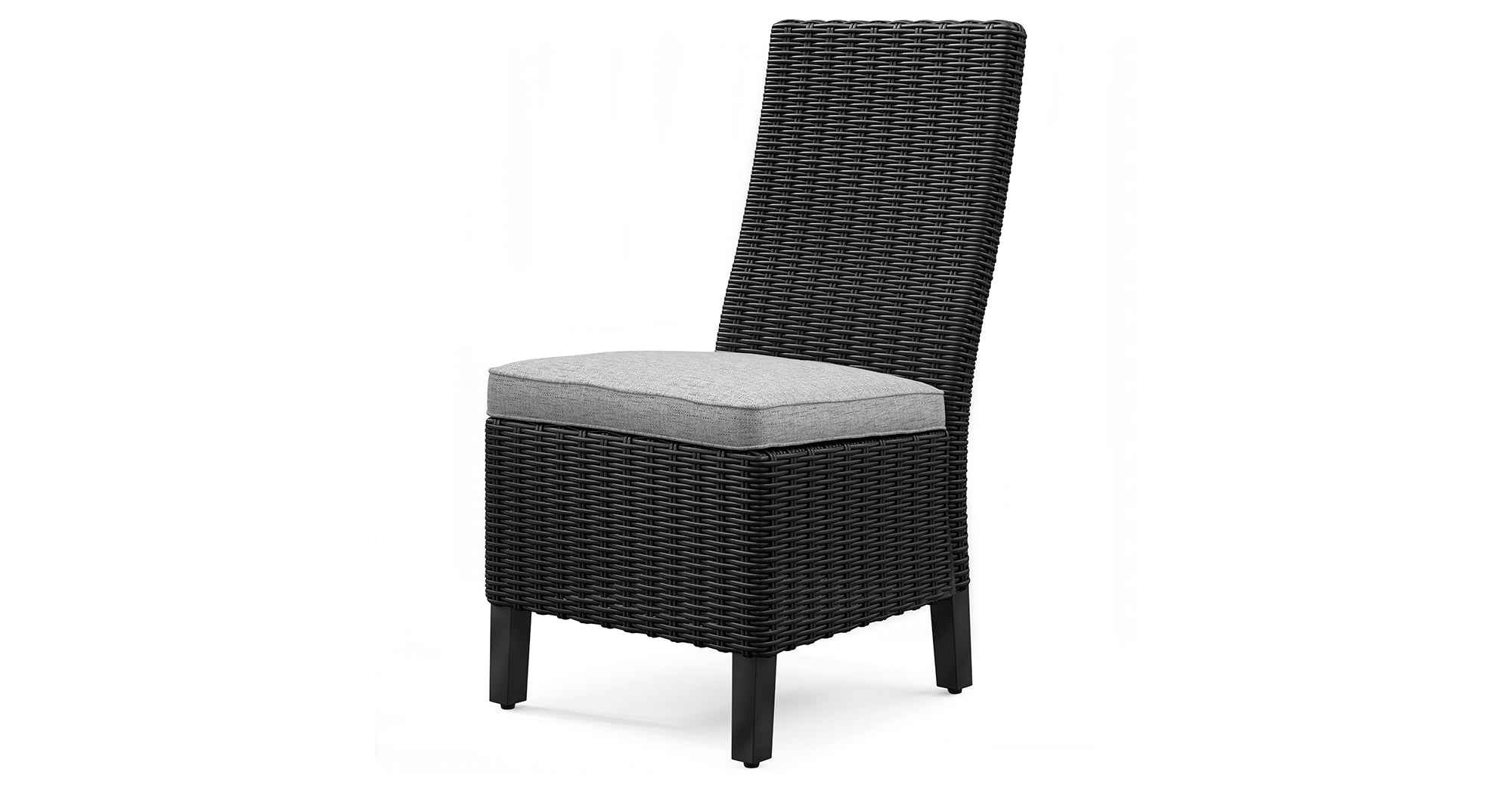 Beachcroft Black/Light Gray Outdoor Side Chair with Cushion - Image 12