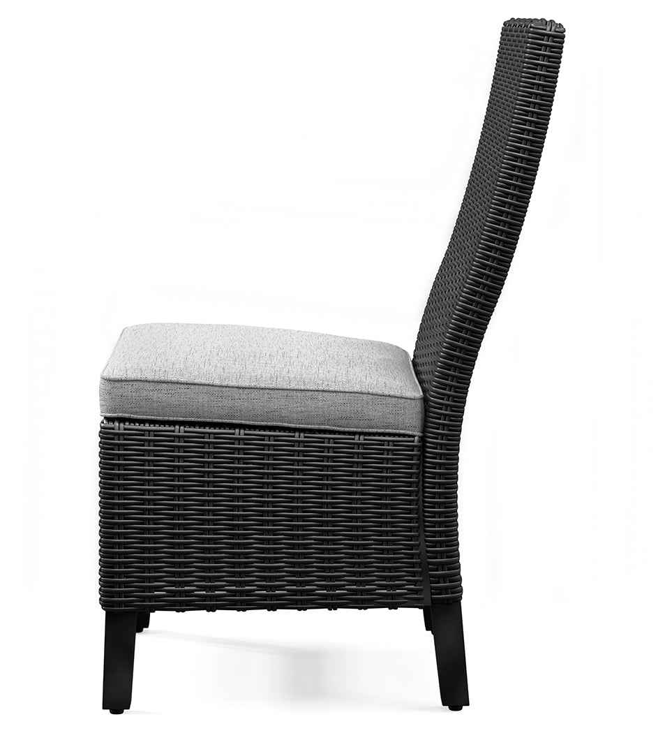 Beachcroft Black/Light Gray Outdoor Side Chair with Cushion - Image 7
