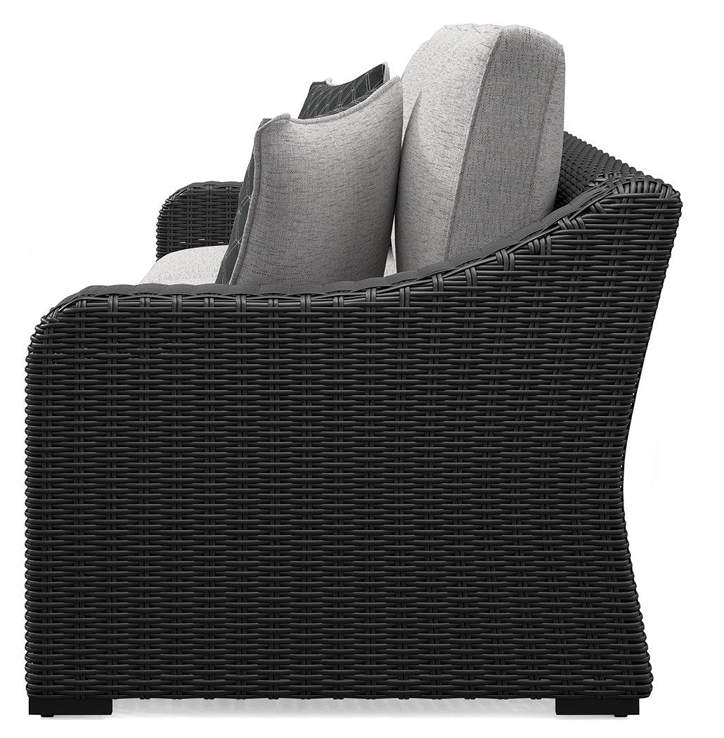 Beachcroft Black/Light Gray Outdoor Sofa - Image 6