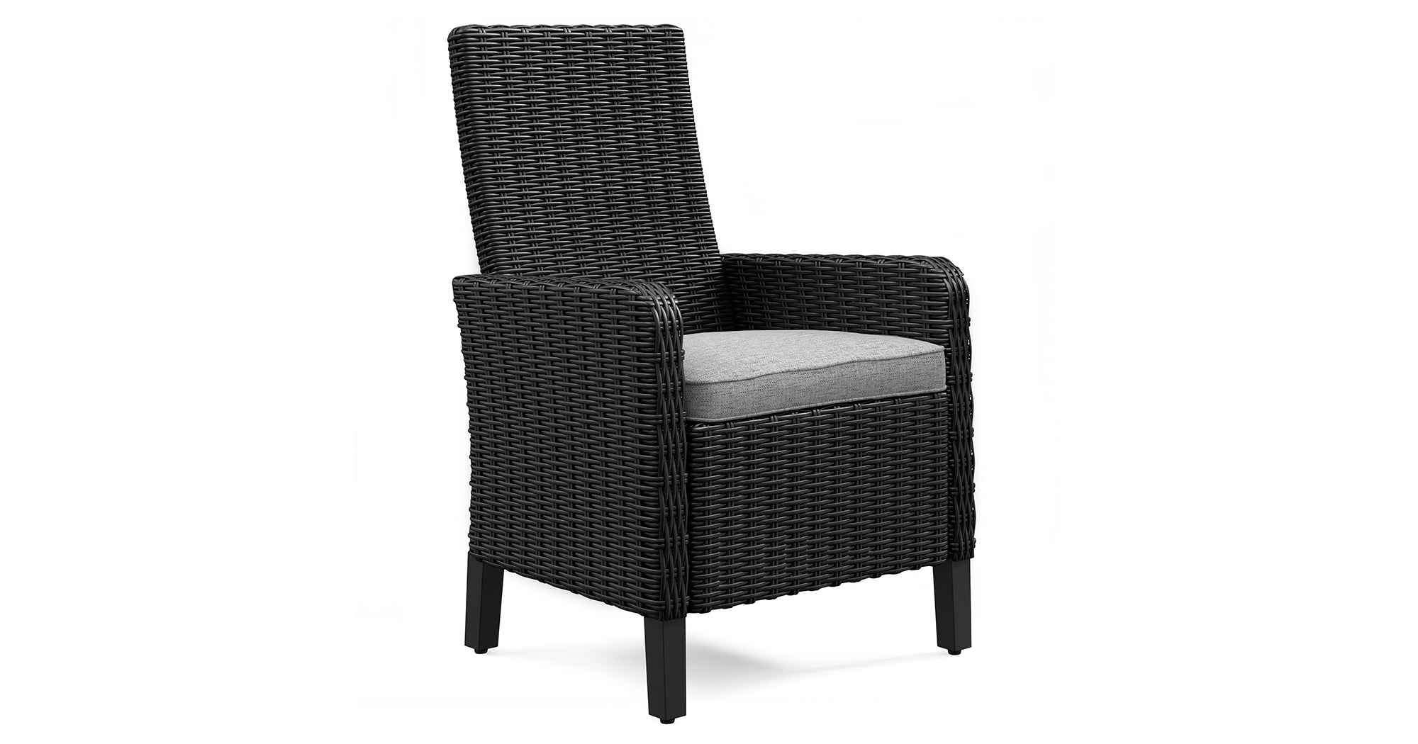 Beachcroft Black/Light Gray Outdoor Dining Table and 6 Chairs - Image 3