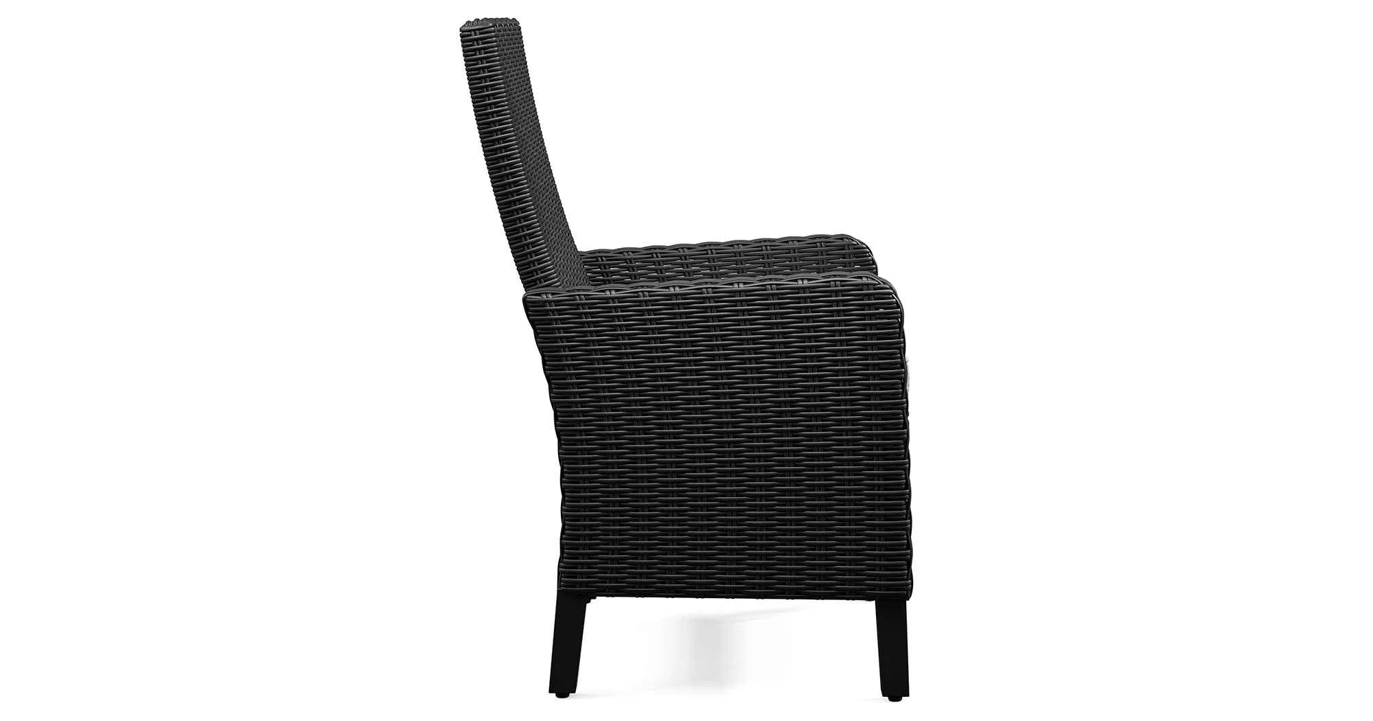 Beachcroft Black/Light Gray Outdoor Dining Table and 6 Chairs - Image 4