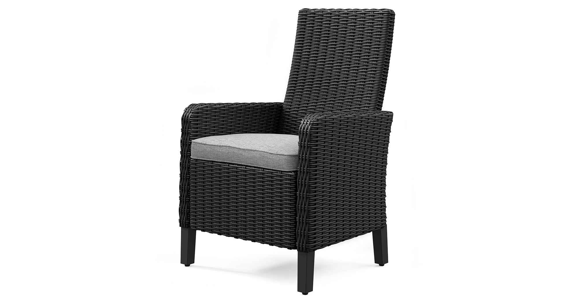 Beachcroft Black/Light Gray Outdoor Dining Table and 6 Chairs - Image 7