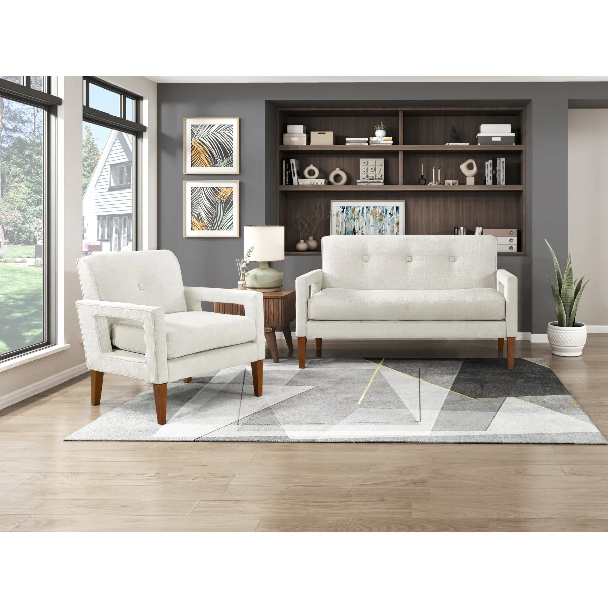 Belfort Beige Accent Chair - Image 2