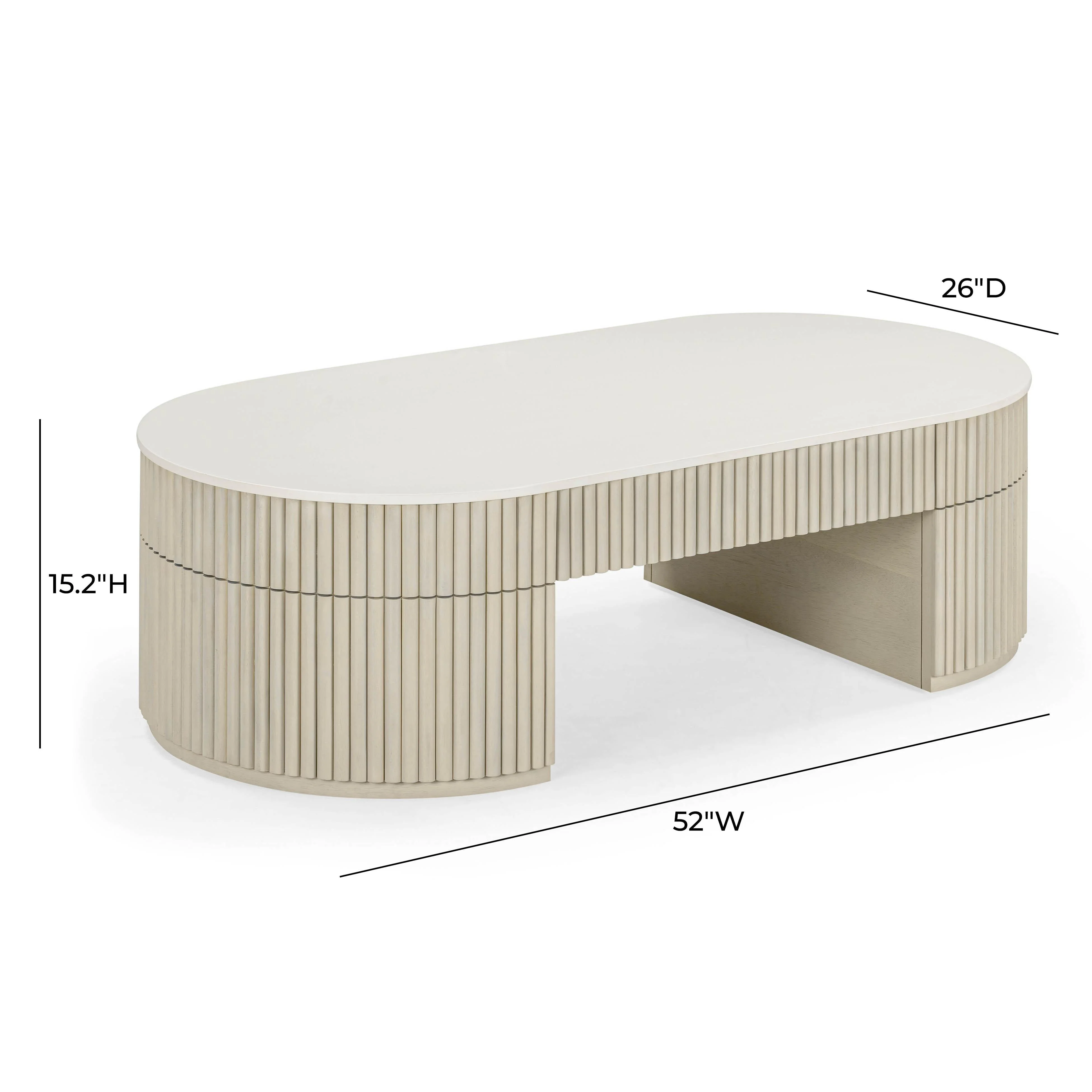 Bella Cream Large Storage Coffee Table - Image 7