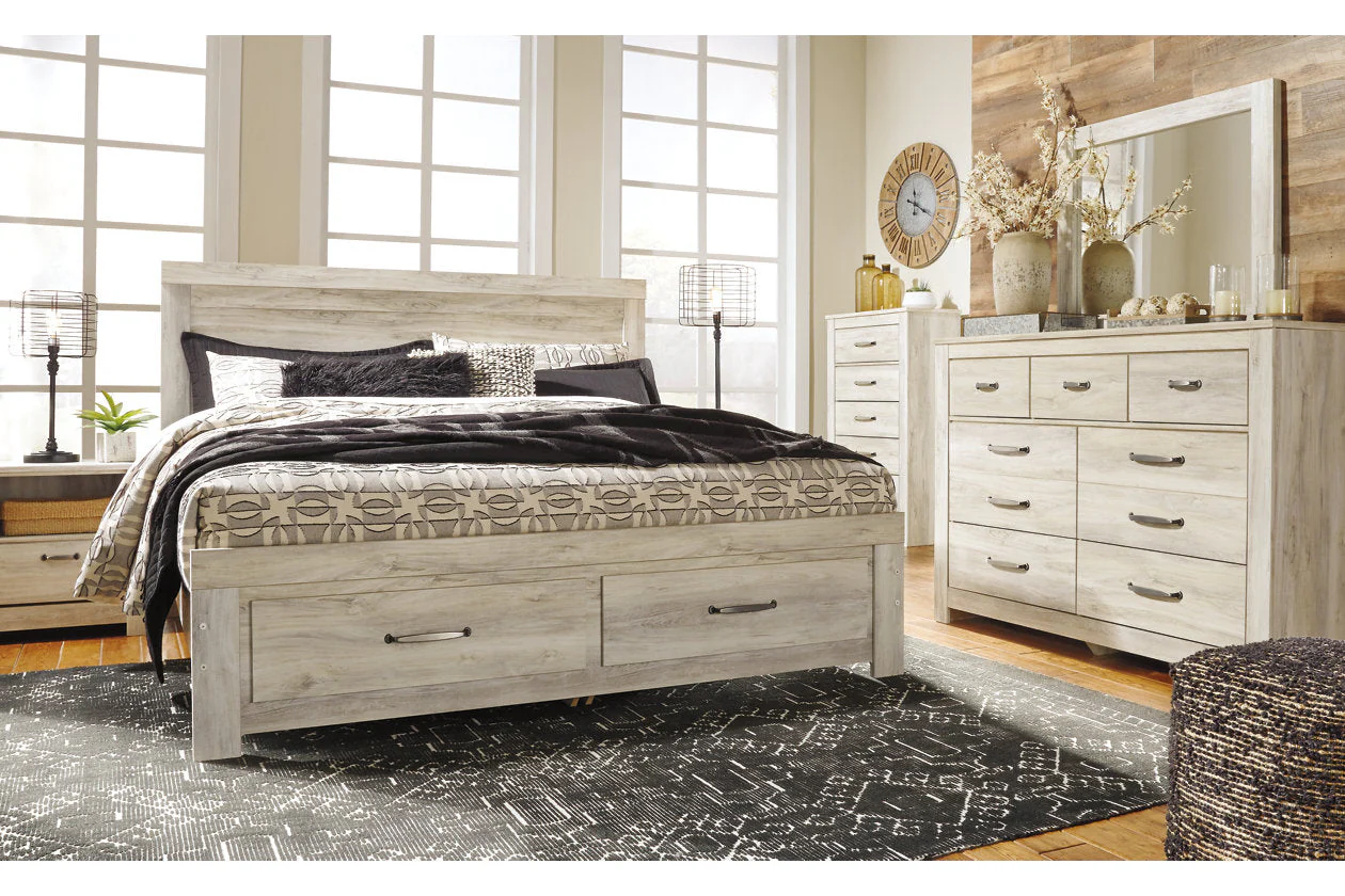 Bellaby Whitewash King Storage Platform Bed - Image 5