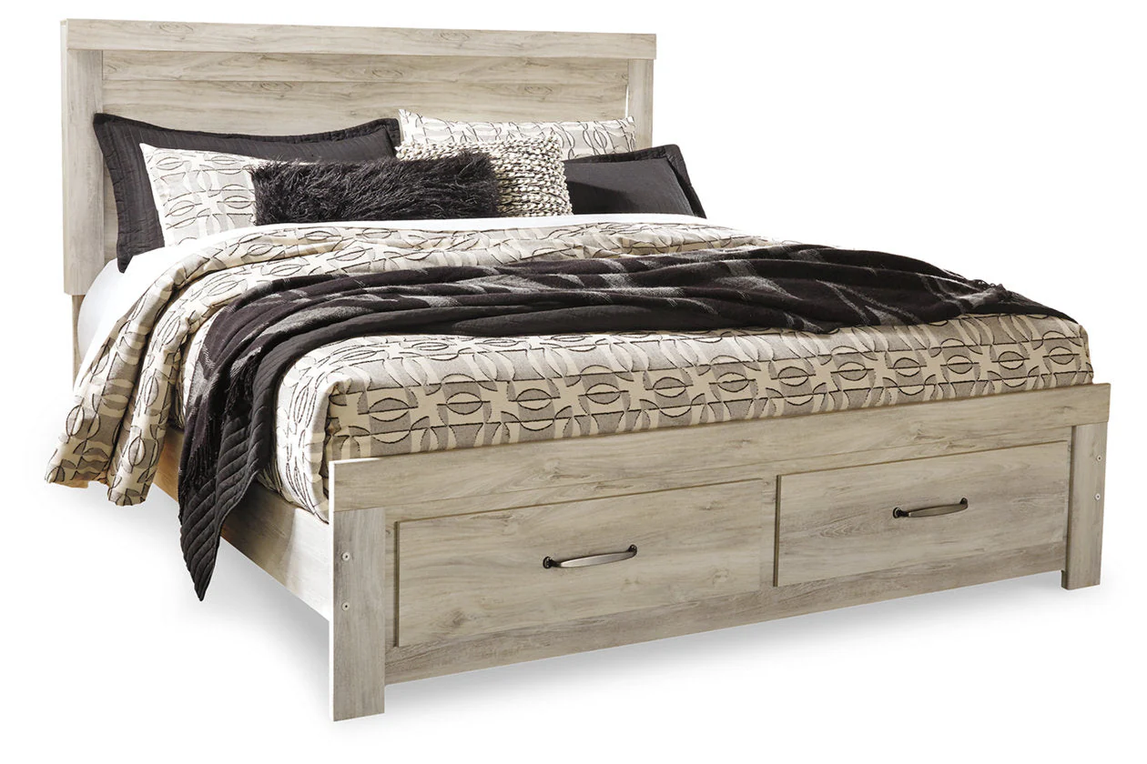 Bellaby Whitewash King Storage Platform Bed - Image 9