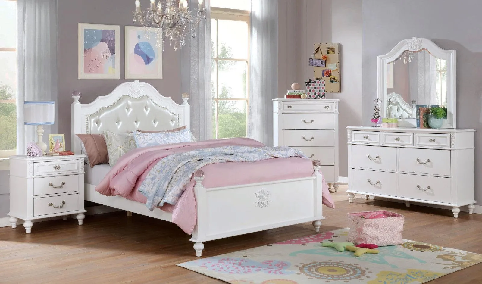 Belva White Full Bed - Image 2