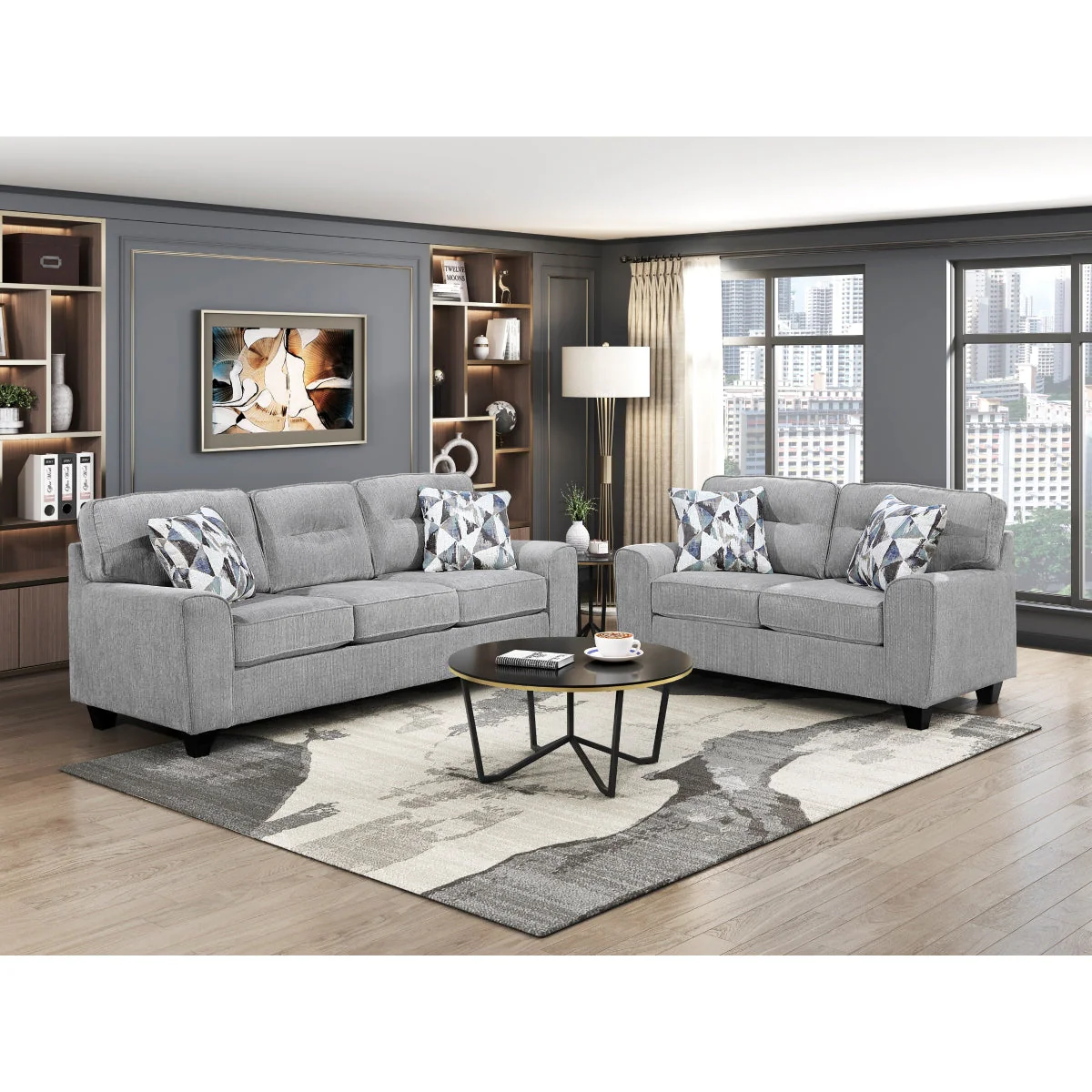 Bennett Gray Sofa - Image 3