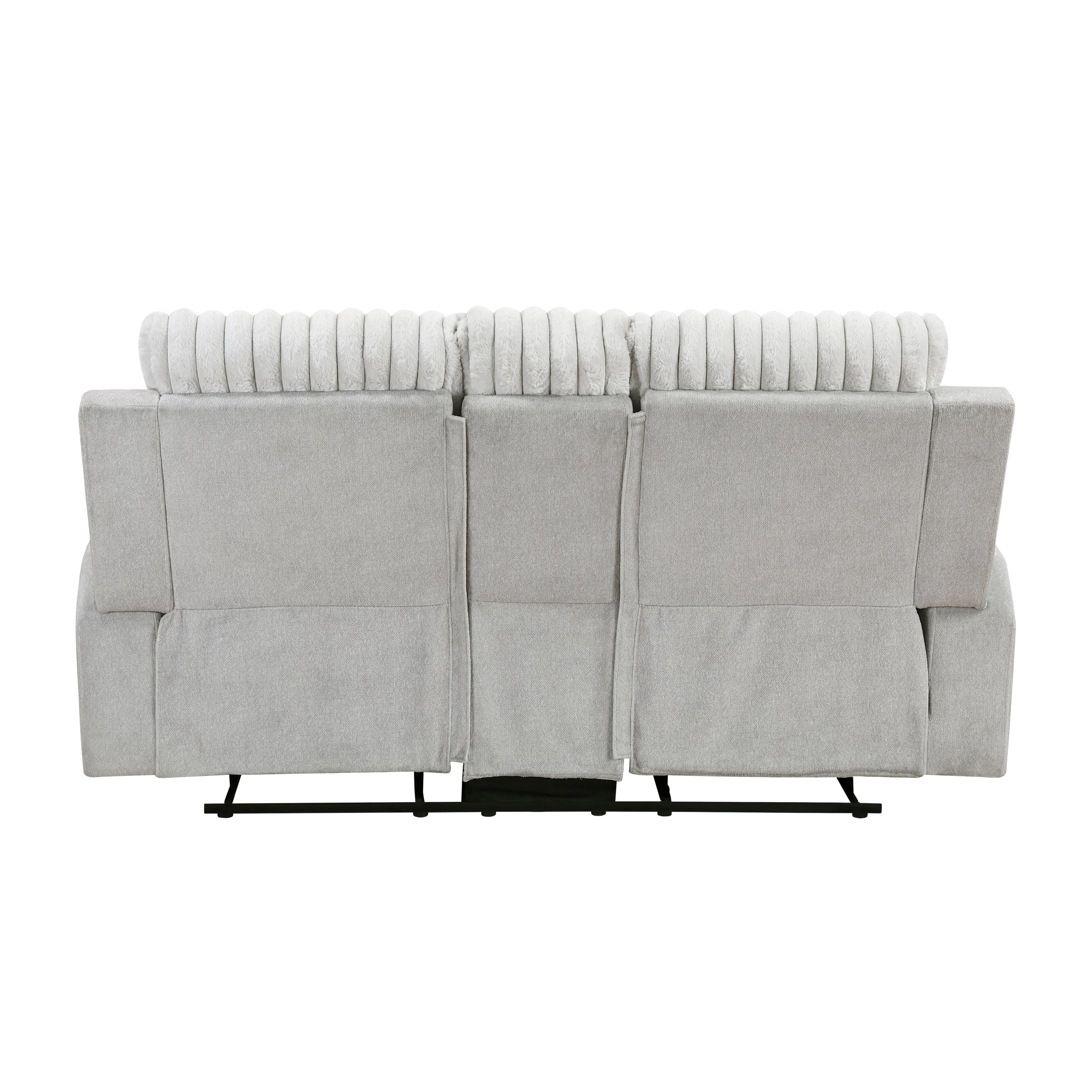 Benton Light Gray Double Reclining Living Room Set - Image 10