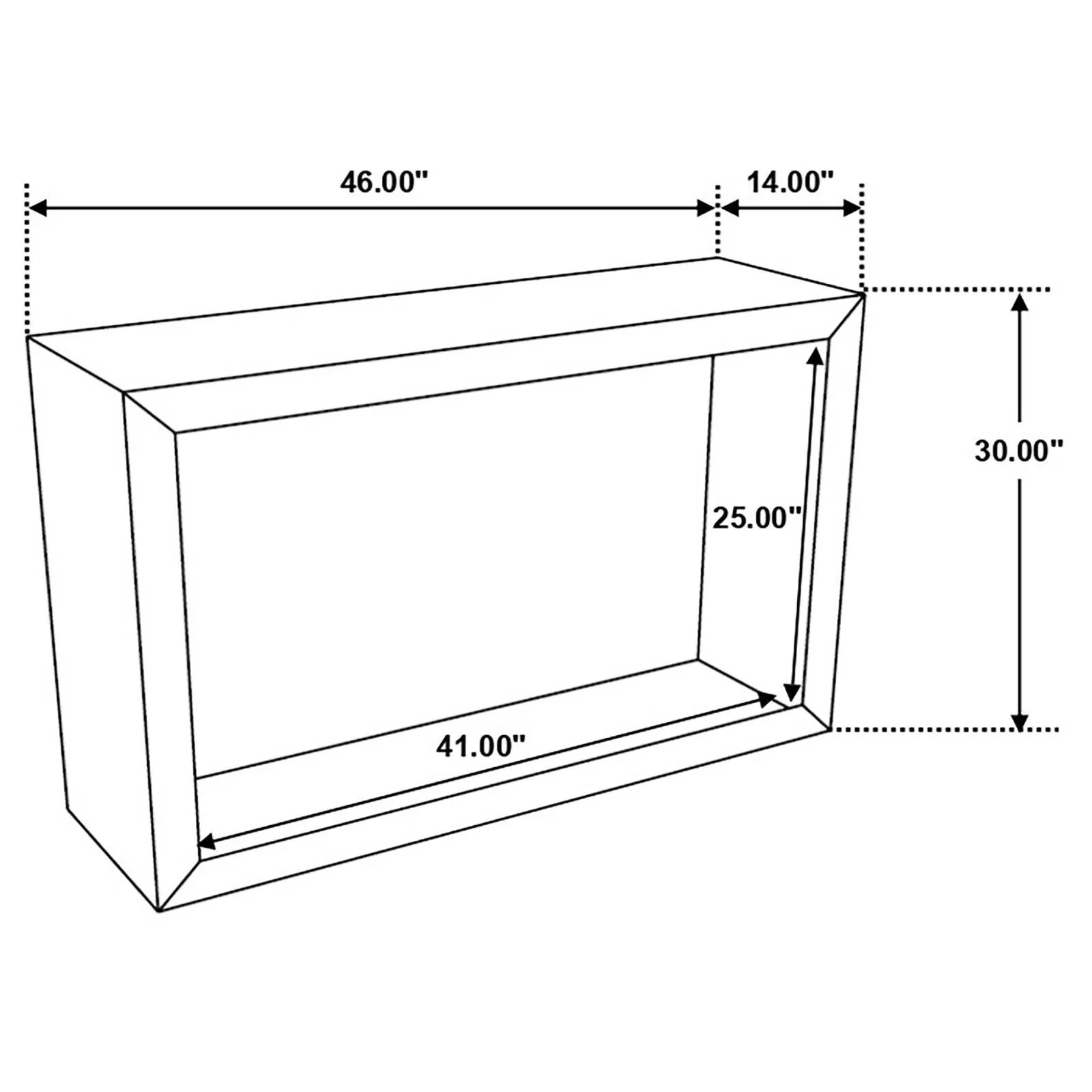 Benton Natural Rectangular Solid Wood Sofa Table - Image 6