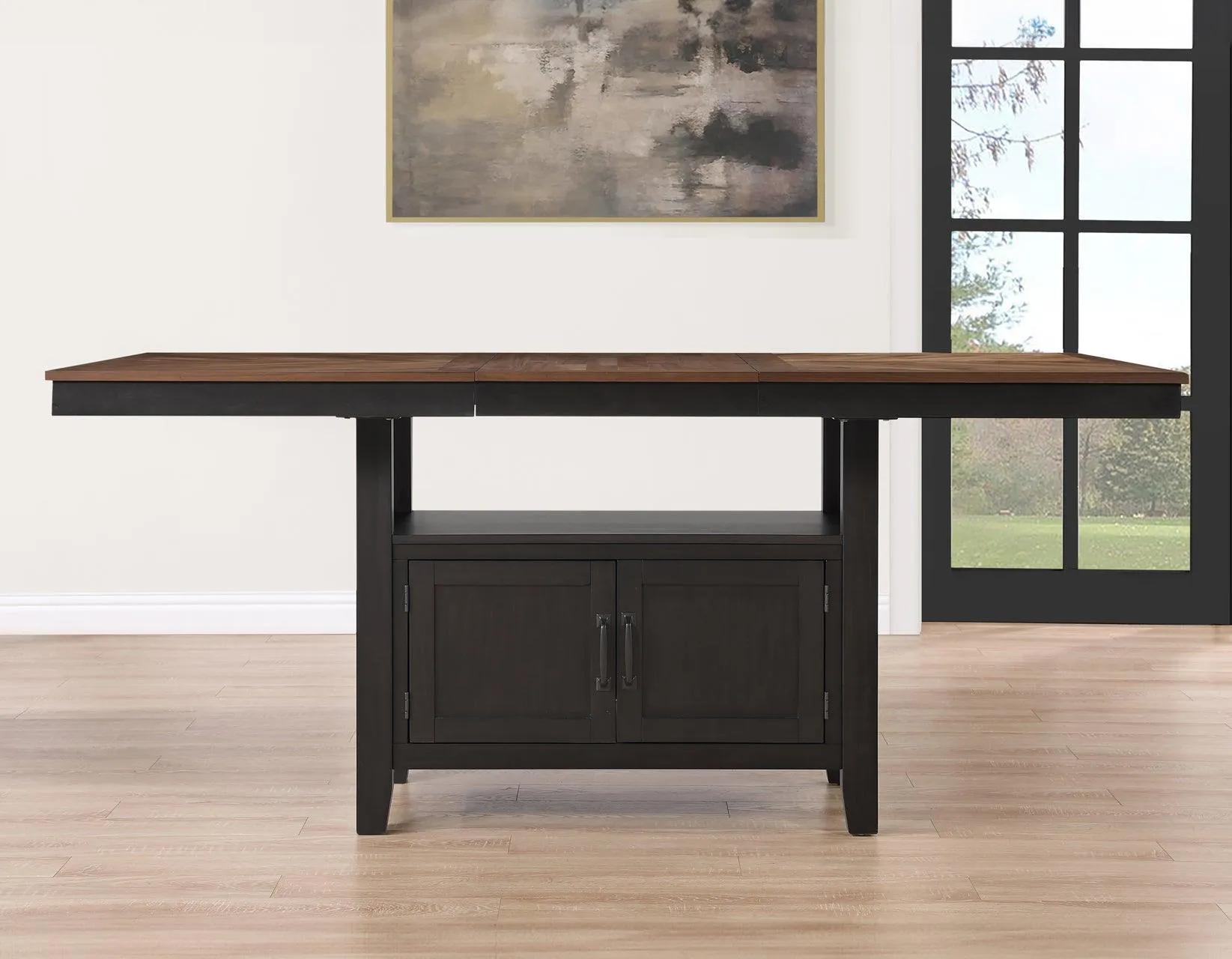 Bermuda 60-80″ Storage Counter Table with 20″ Leaf - Image 2