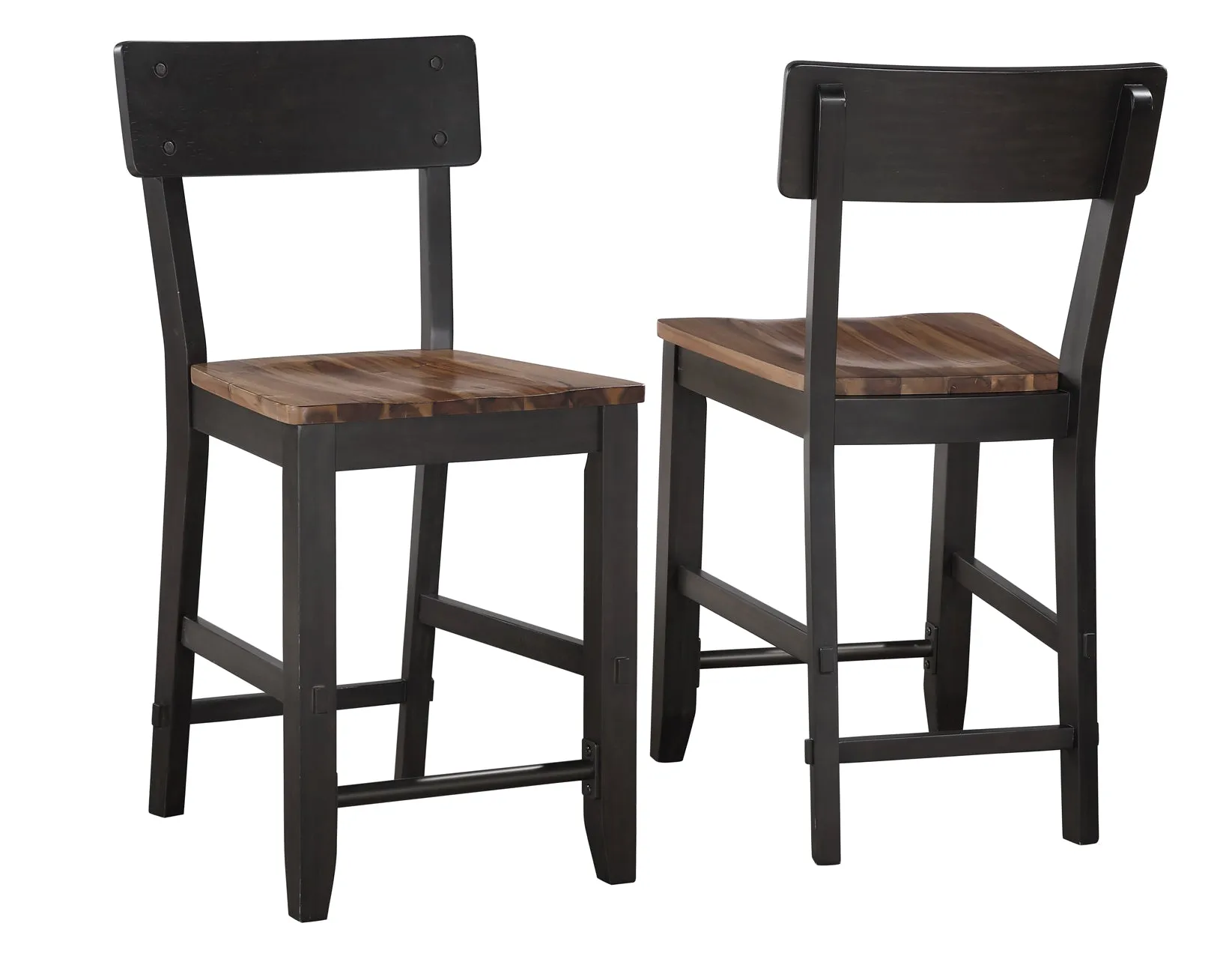 Bermuda Black/Dark Acacia Counter Height Dining Set - Image 23