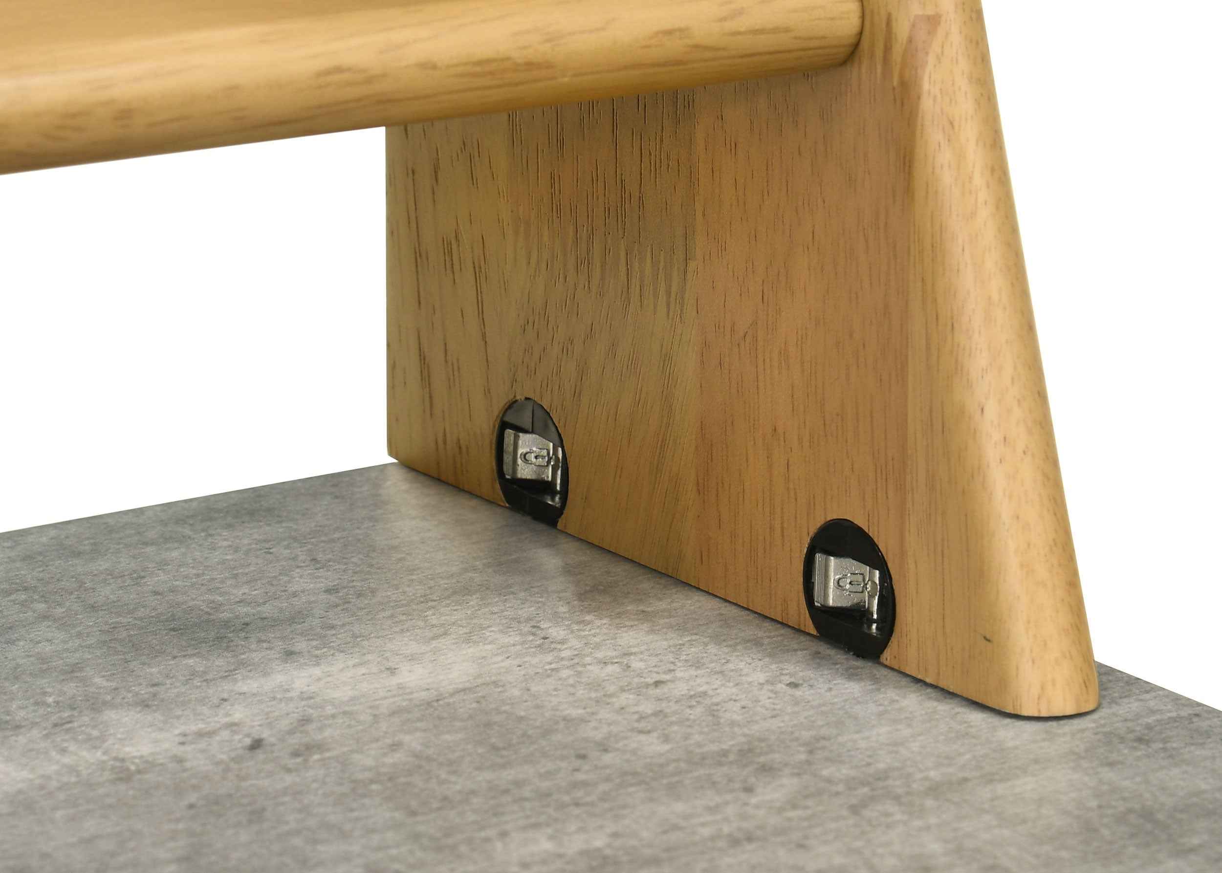 Besler Cement/Natural 47-inch SmartTop Writing Desk with Shelf - Image 10