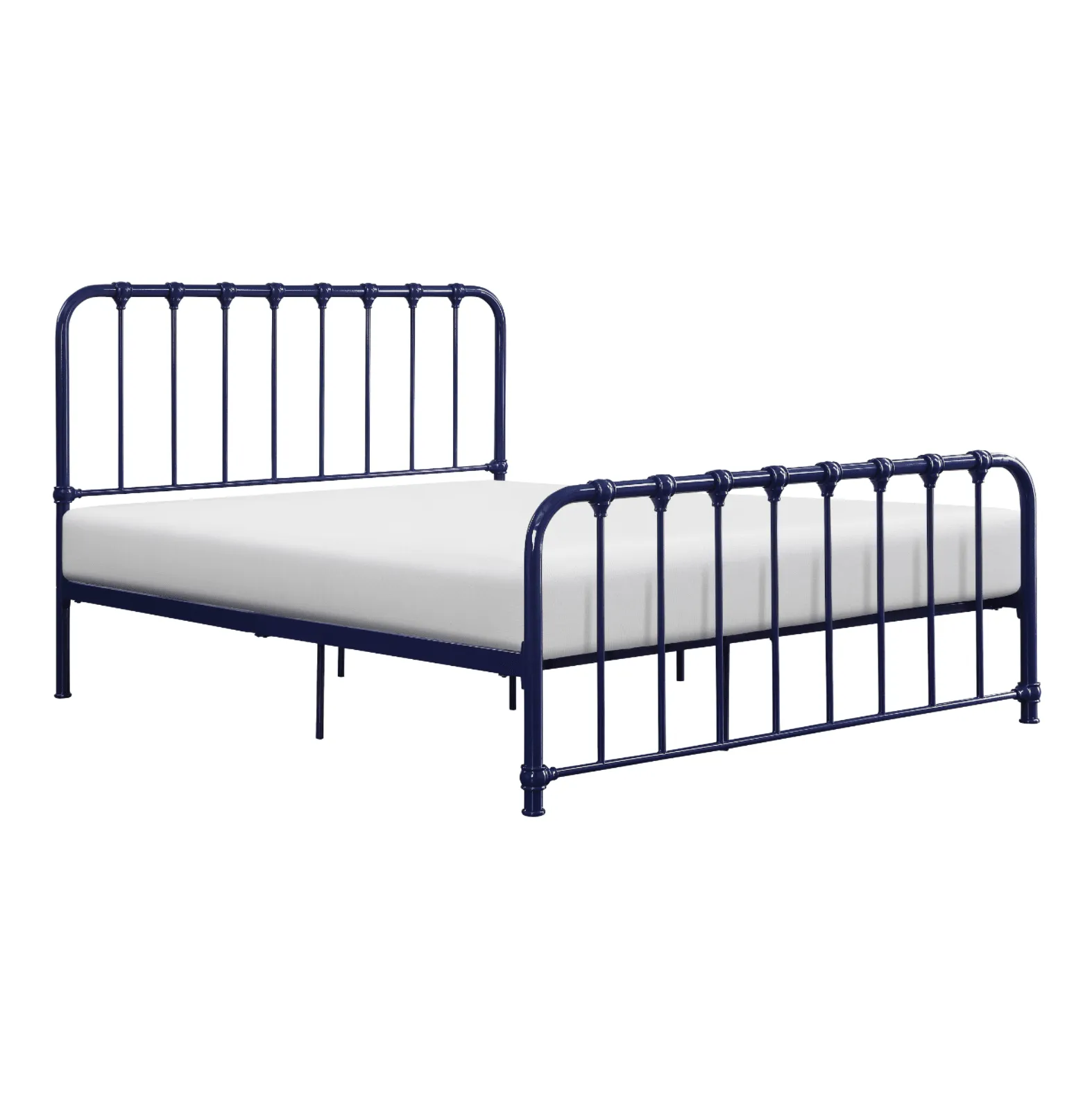 Bethany Blue Full Metal Platform Bed - Image 4