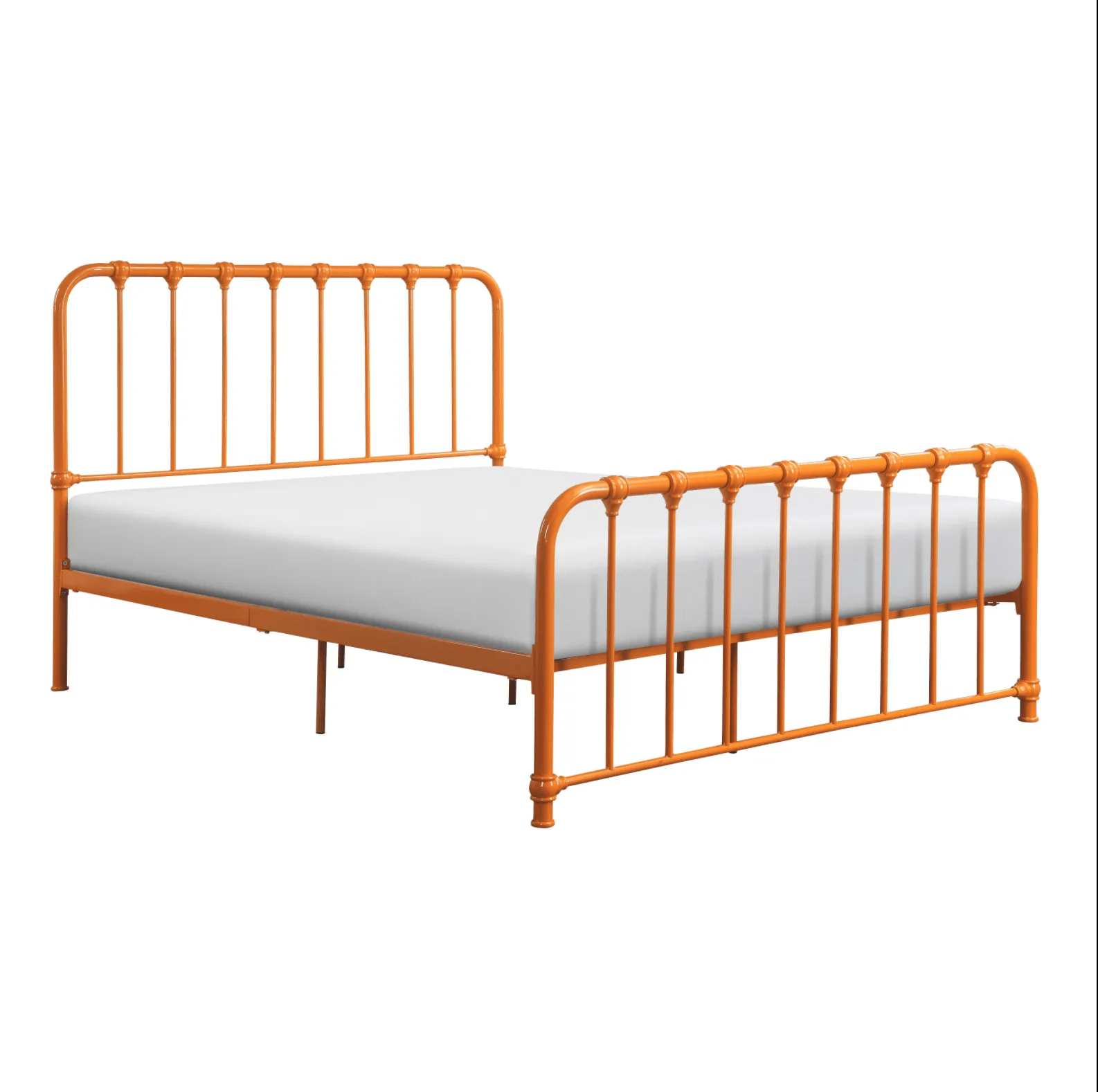 Bethany Orange Queen Metal Platform Bed - Image 4