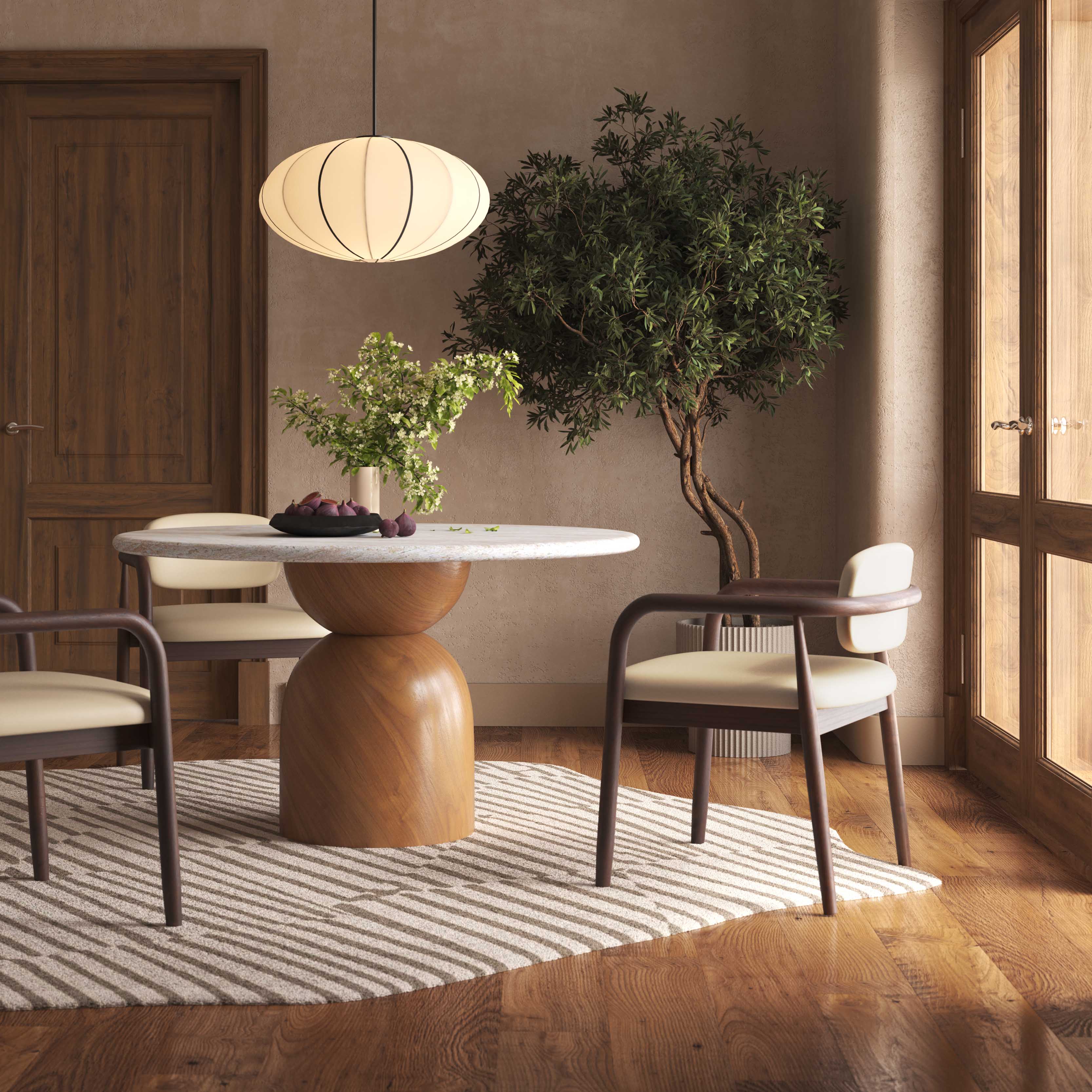 Betsy Taupe Vegan Leather Dining Chair - Image 2
