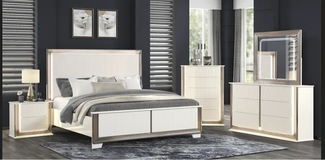 Beverly White Queen Bed - Image 2