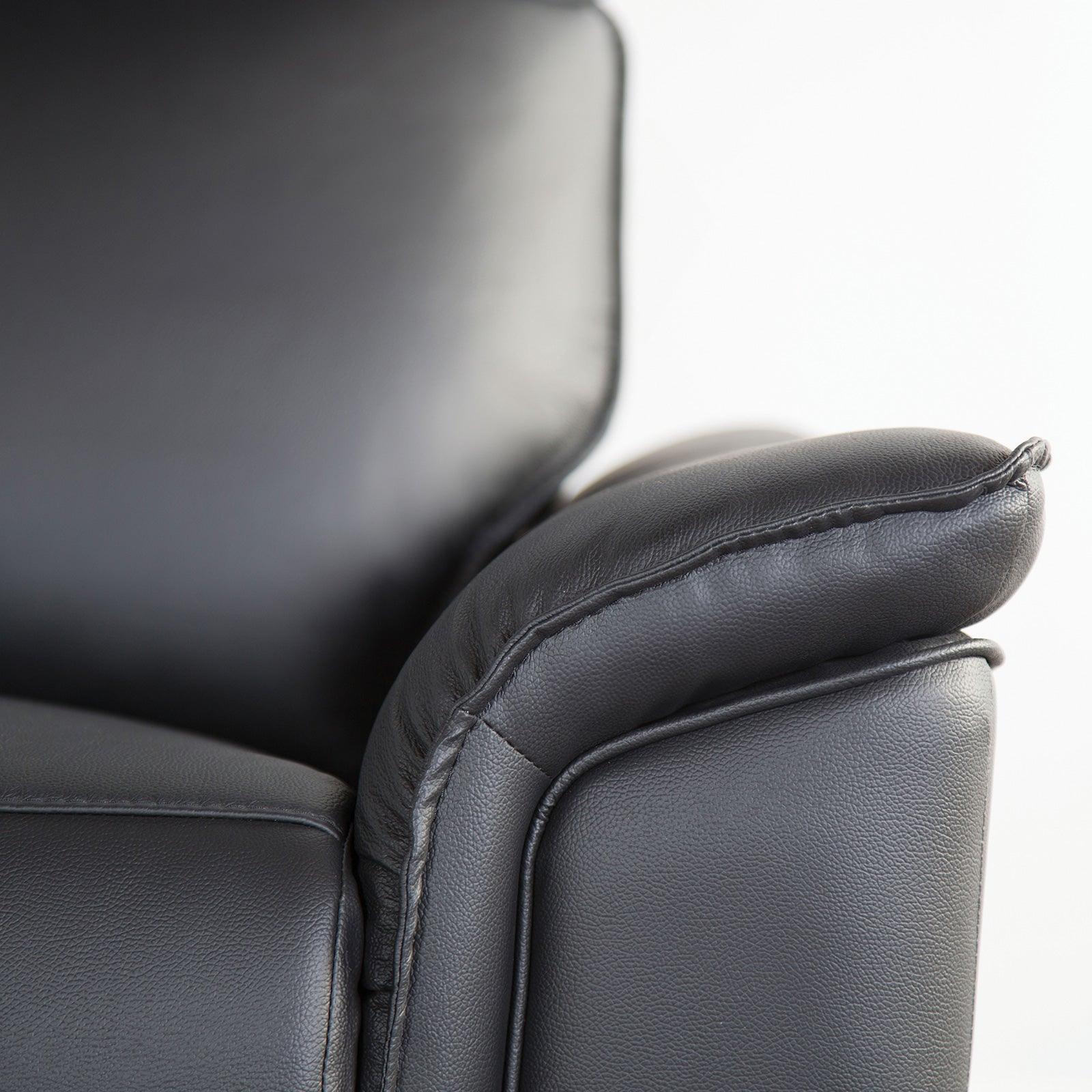 Bienne Black Loveseat Manual Recliner - Image 5