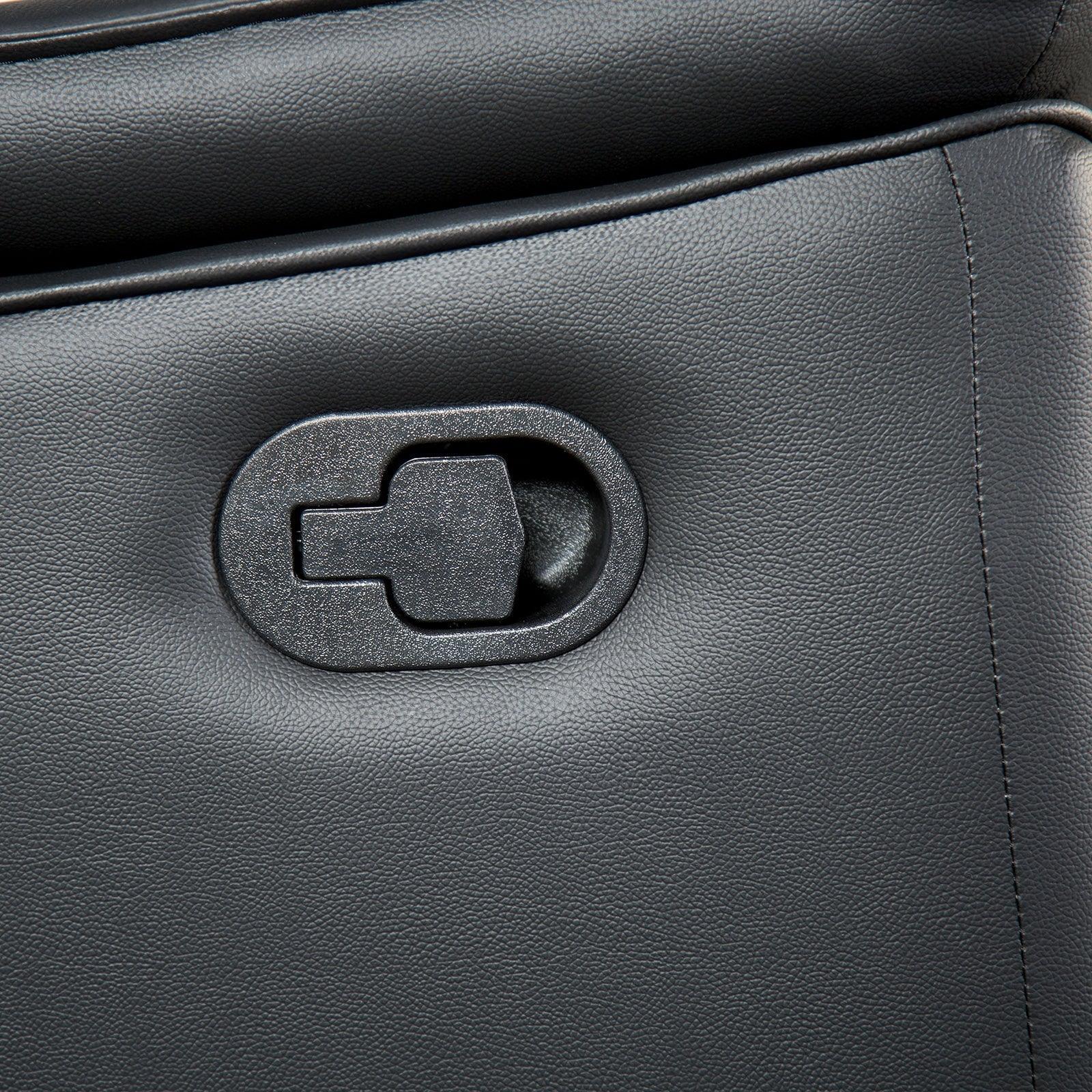 Bienne Black Sofa Manual Recliner - Image 6