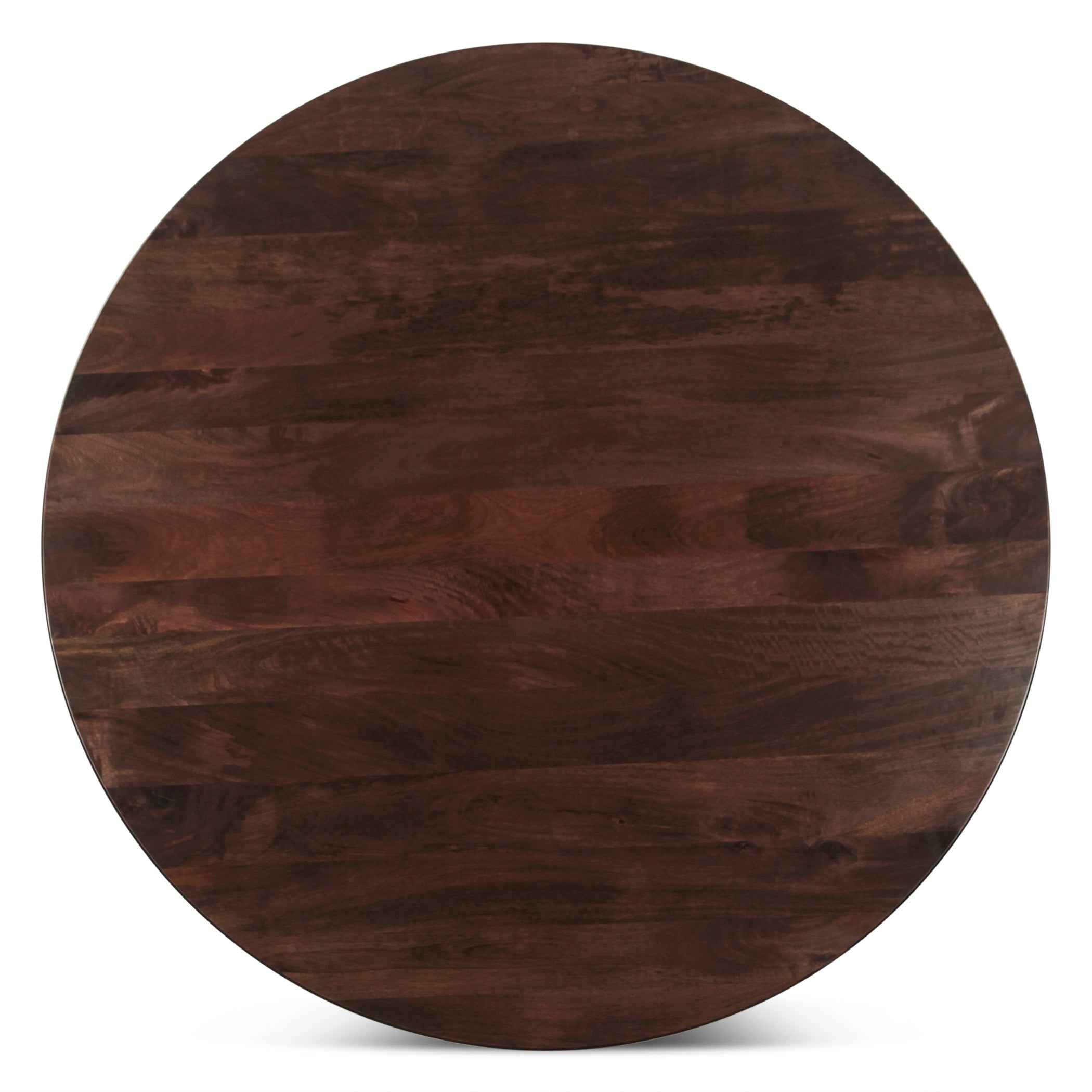 Bijou 54" Round Dining Table in Dark Sienna - Image 3