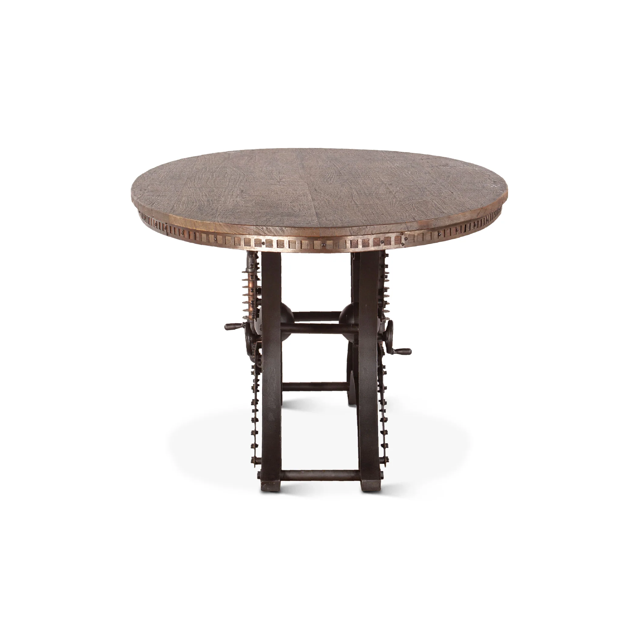 Dauphine 36" Round Bistro Table in Patagonia Marble with Black Base