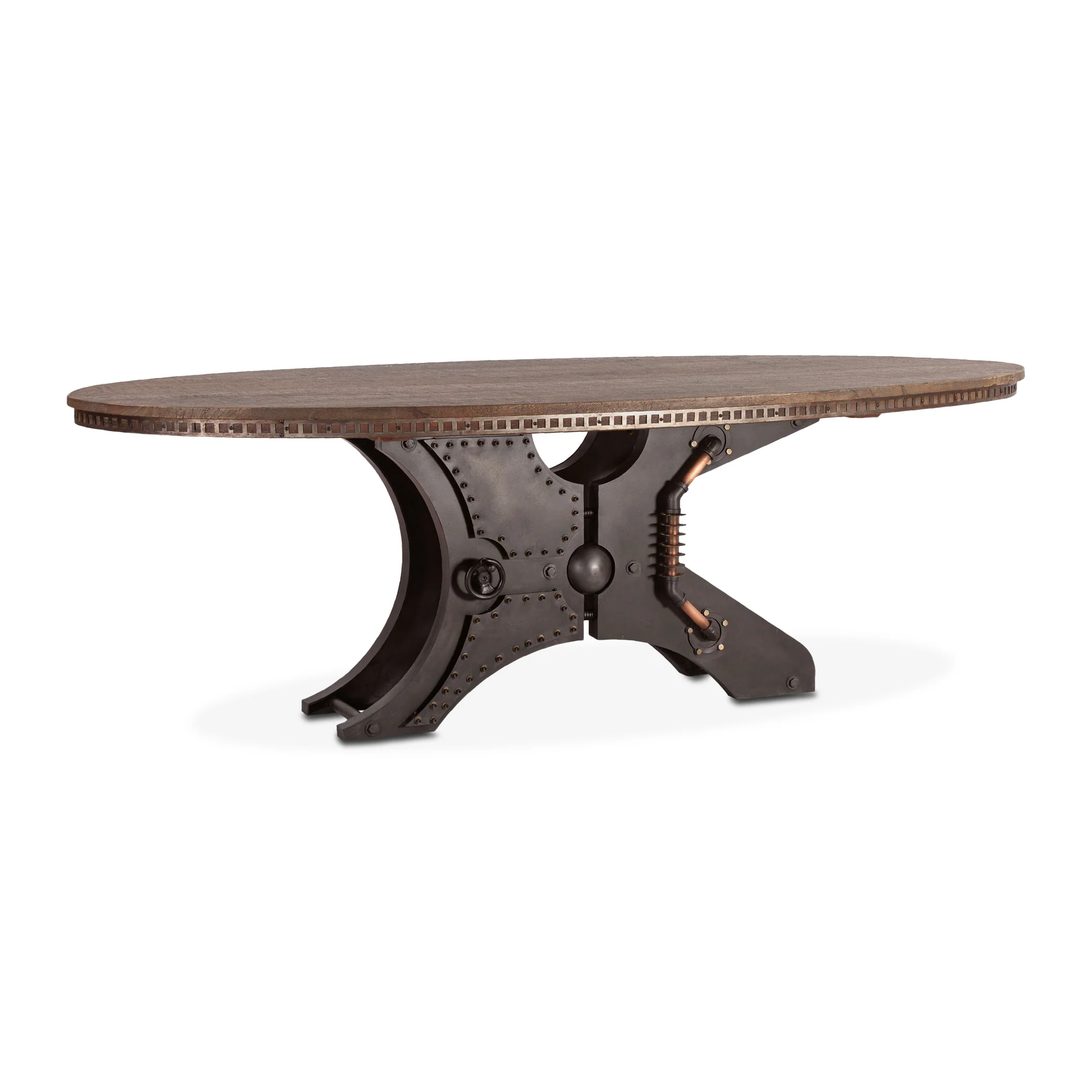 Dauphine 36" Round Bistro Table in Patagonia Marble with Black Base - Image 8