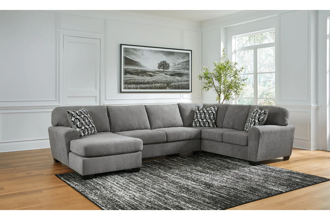 Birkdale Court Gray 3-Piece Left Arm Facing (LAF) Chaise Sectional