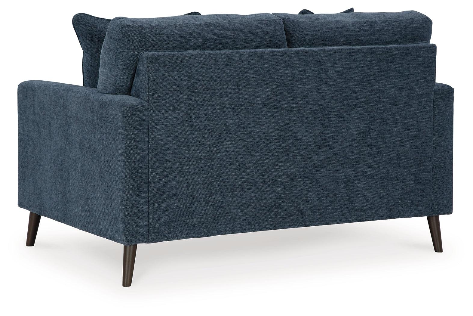 Bixler Navy Loveseat - Image 4