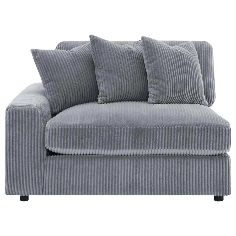 Blaine Fog 3-Piece Upholstered Reversible Chaise Sectional - Image 11