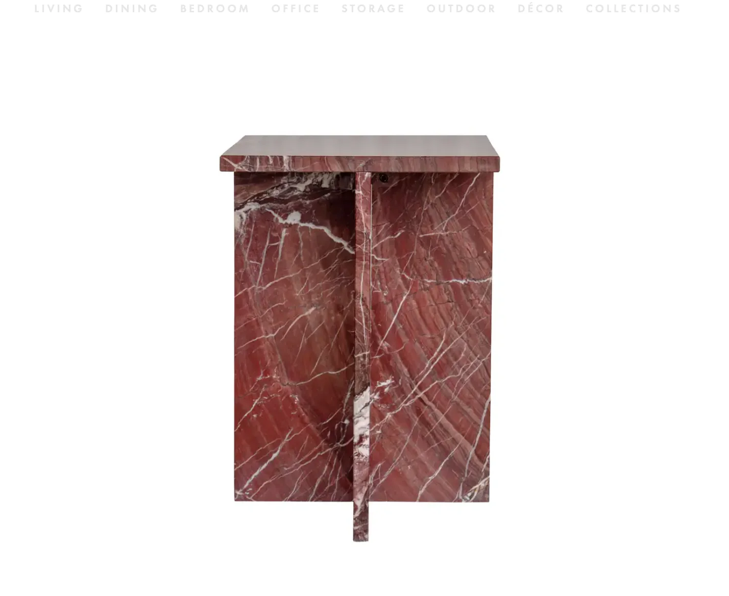 Blair Accent Table Rosso Levanto Marble