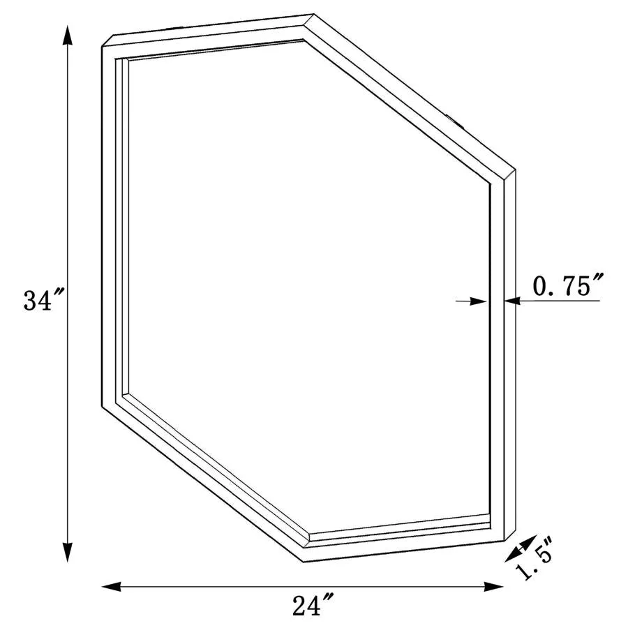 Bledel Gold Hexagon Shaped Wall Mirror - Image 3