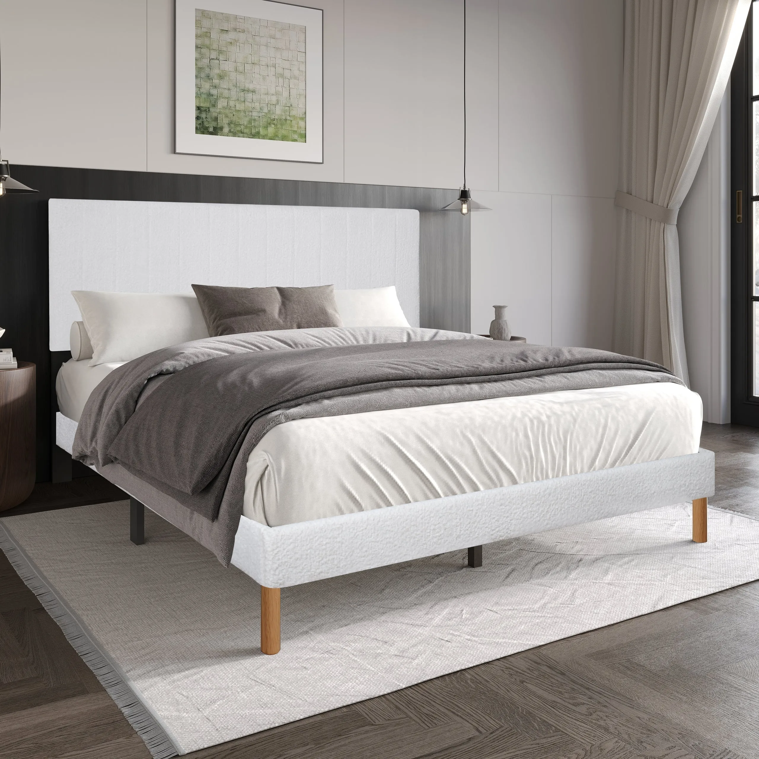 Bliss White Full Platform Bed