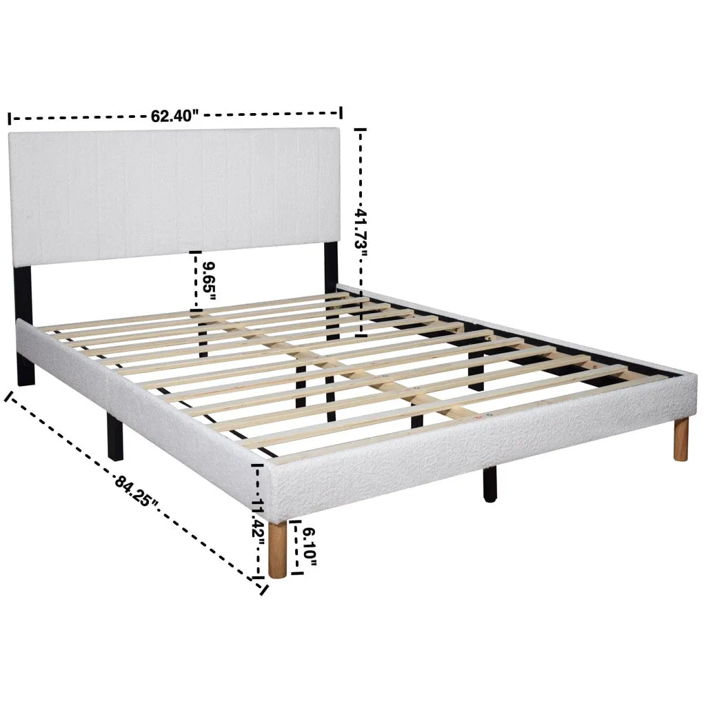 Bliss White Full Platform Bed - Image 4