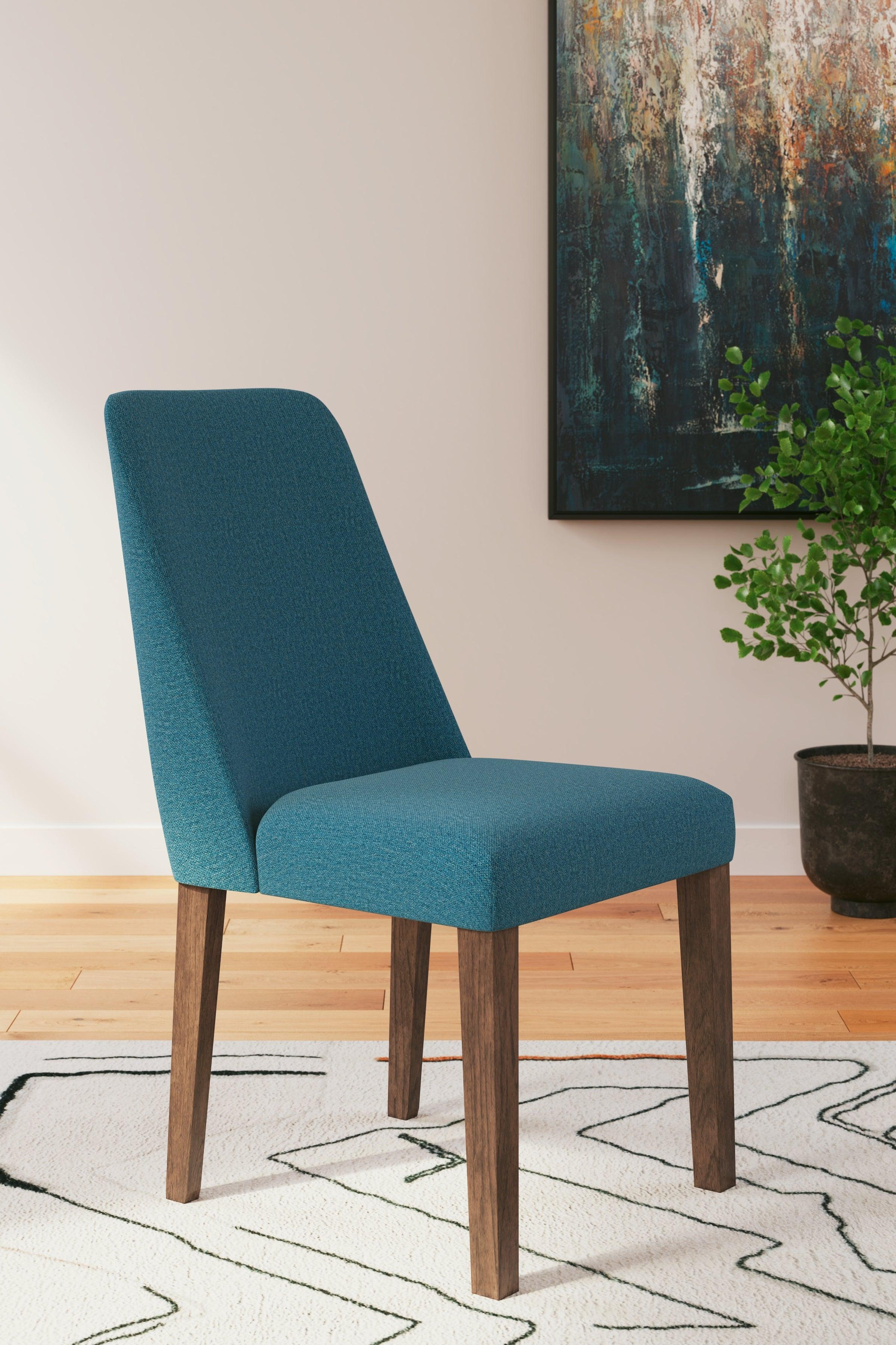 Lyncott Blue/Brown Dining Table and 4 Chairs - Image 10