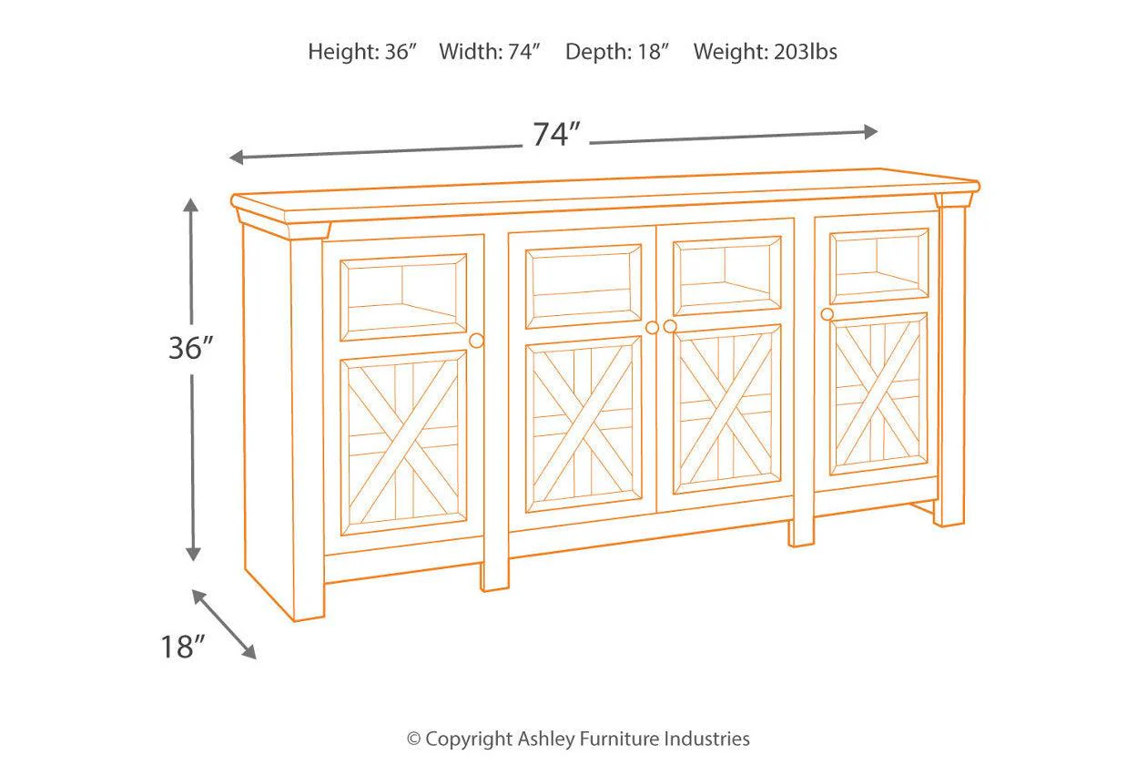 Bolanburg Two-tone 74" TV Stand - Image 3