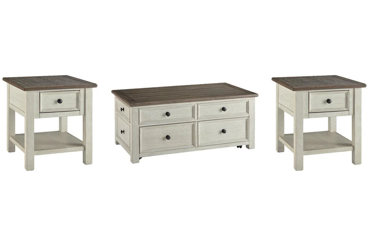 Bolanburg Two-tone Coffee Table and 2 End Tables