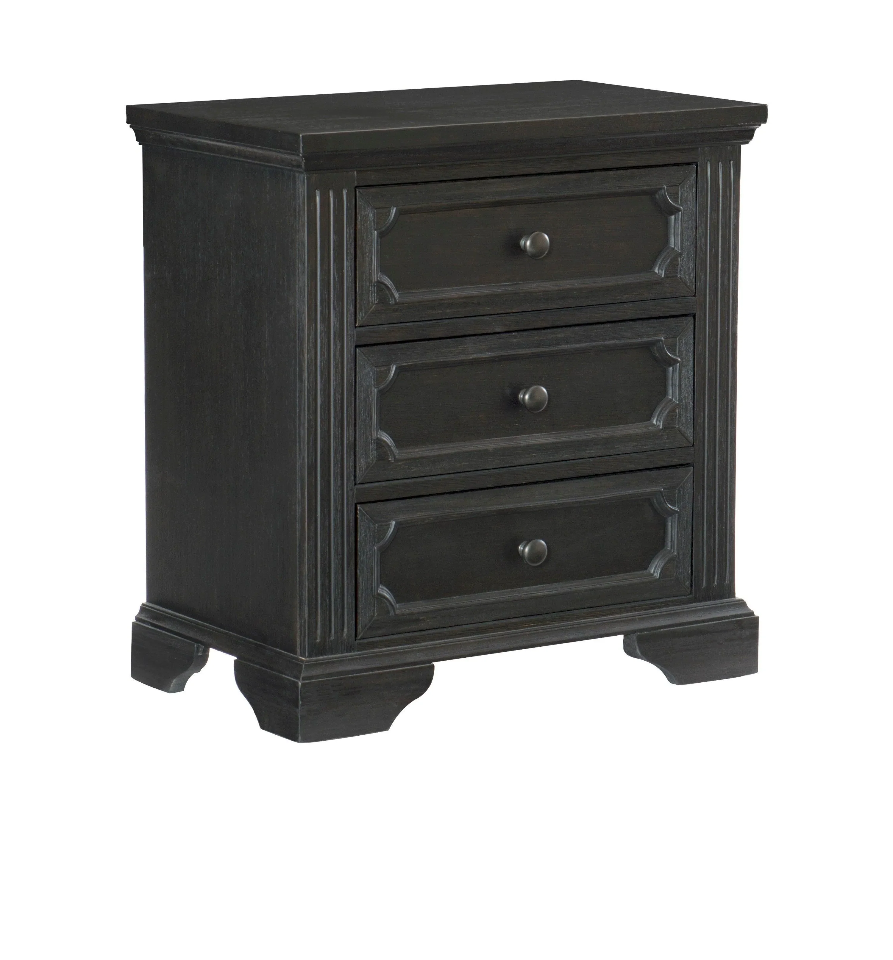 Bolingbrook Wire-Brushed Charcoal Nightstand - Image 3