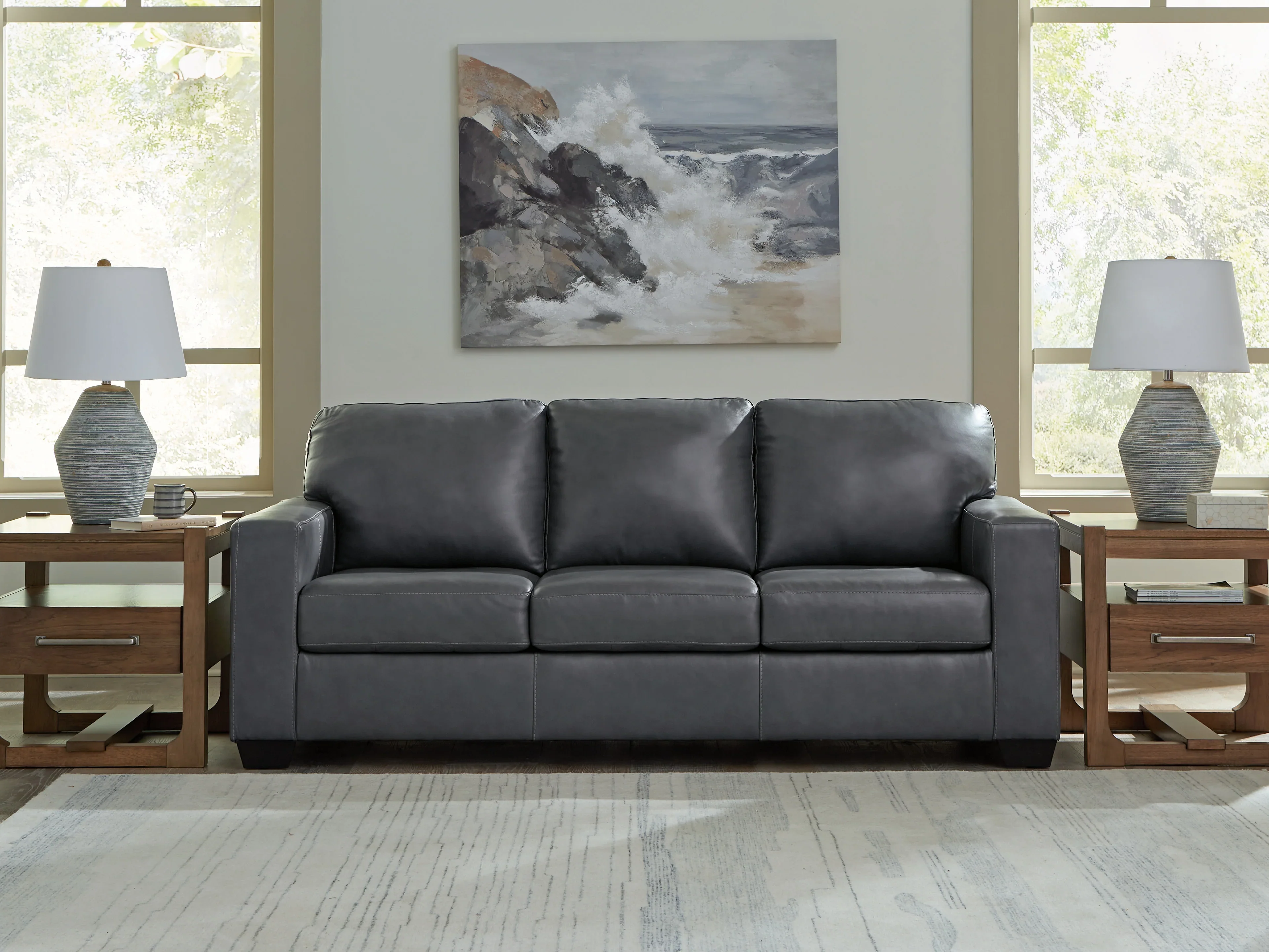 Bolsena Admiral Queen Leather Sofa Sleeper - Image 2